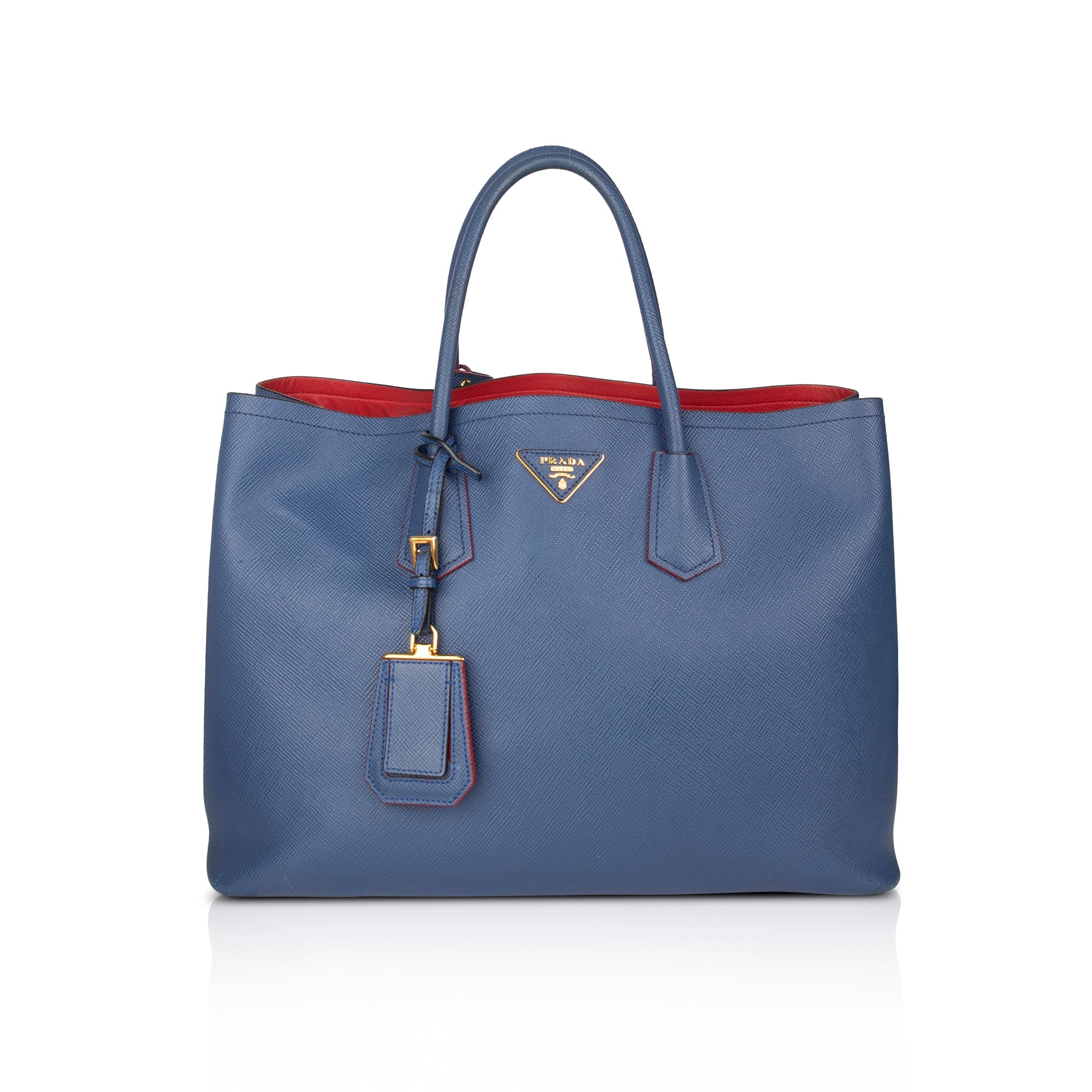 Prada Medium Saffiano Cuir Double Tote
