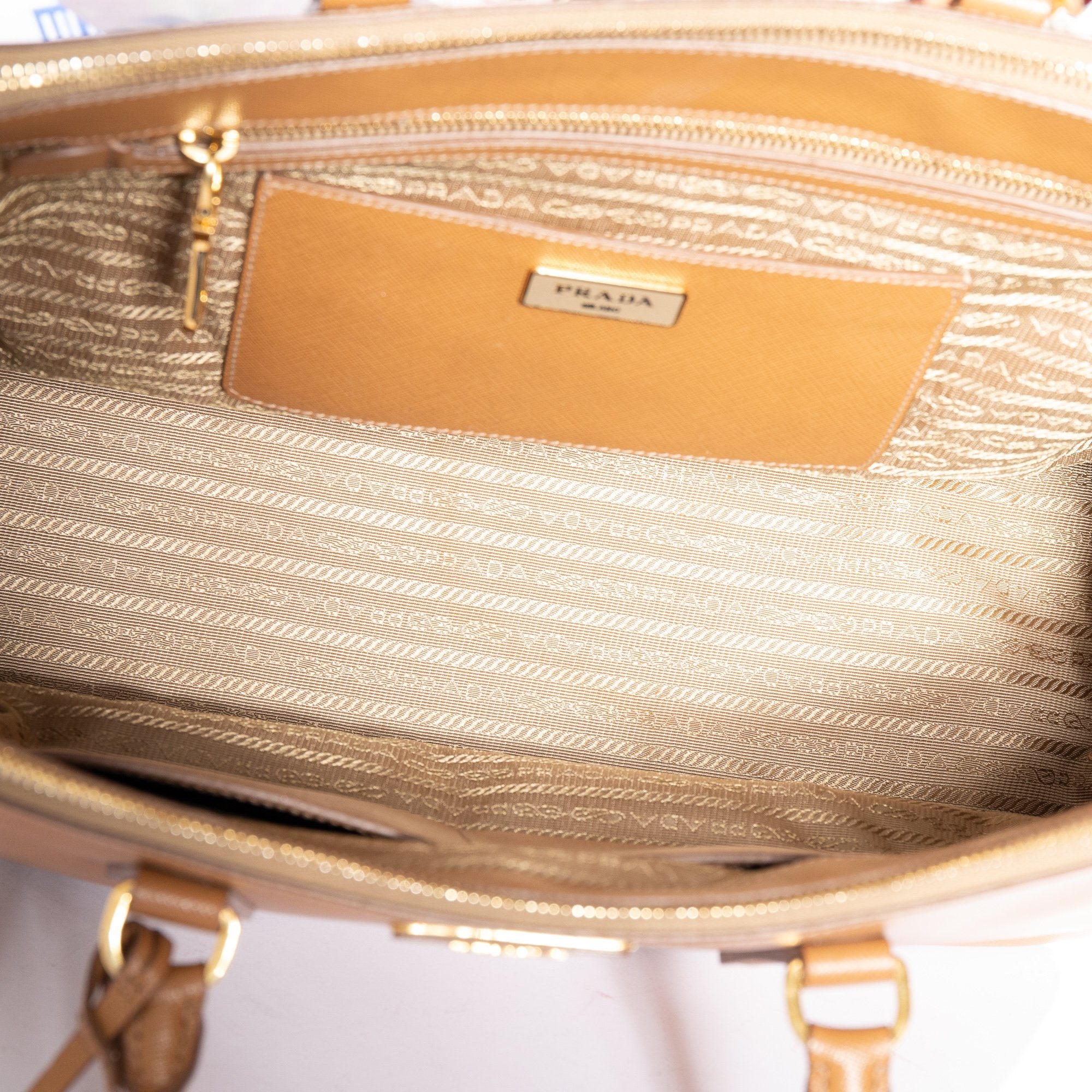 Prada Medium Saffiano Lux Galleria Double Zip Tote
