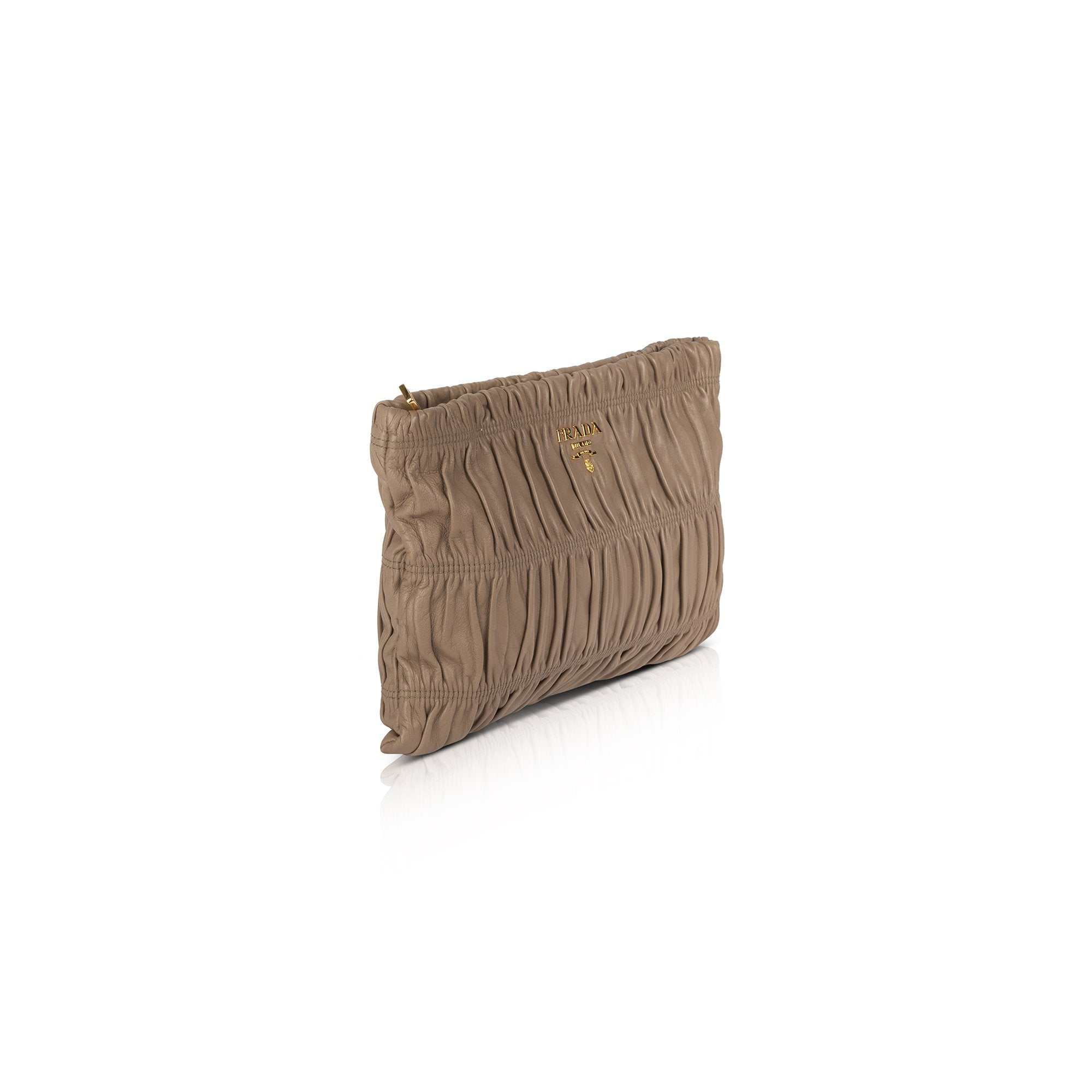 Prada Nappa Gaufre Zip Clutch