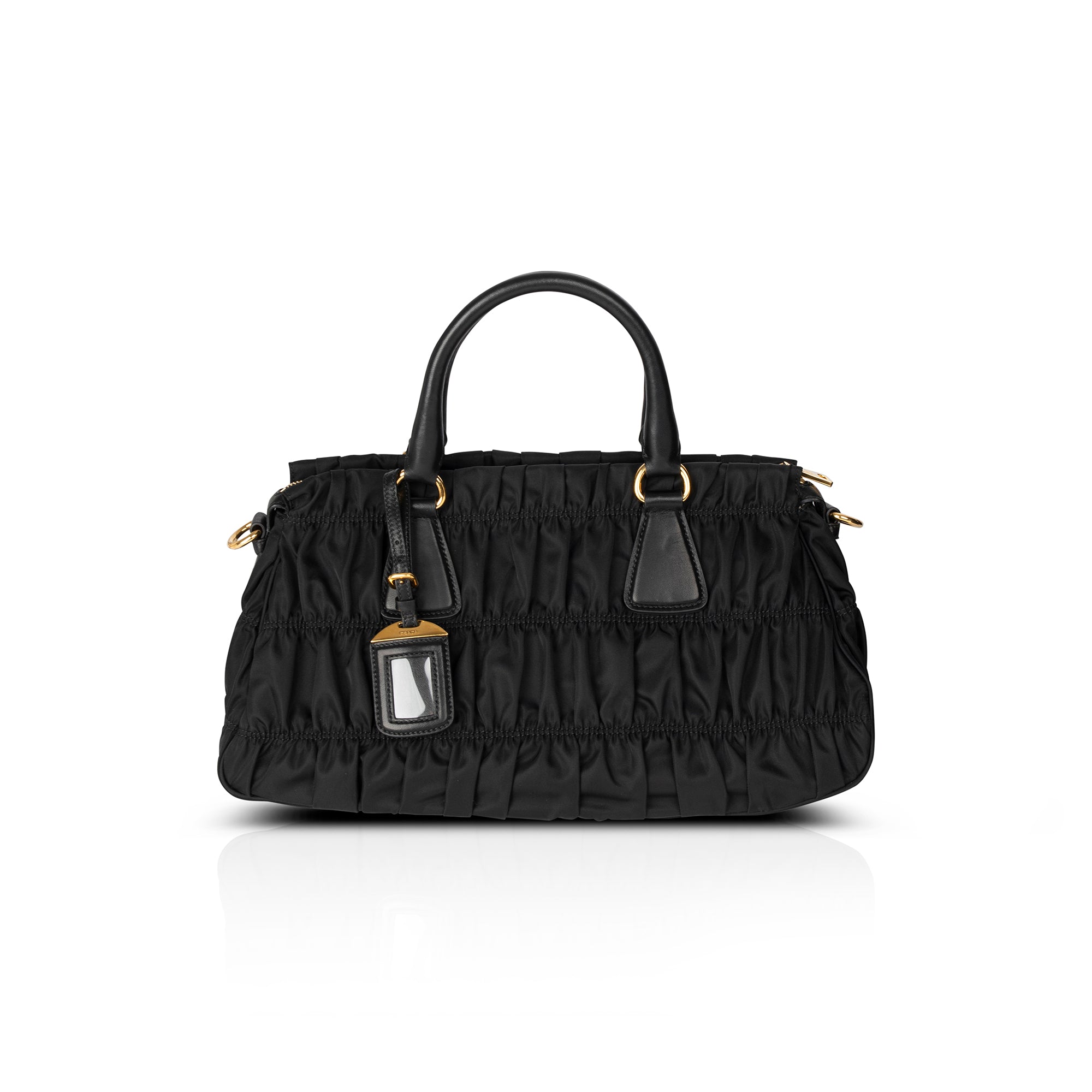 Prada Nappa-Trimmed Tessuto Gaufre Tote w/ Box & Authenticity Card