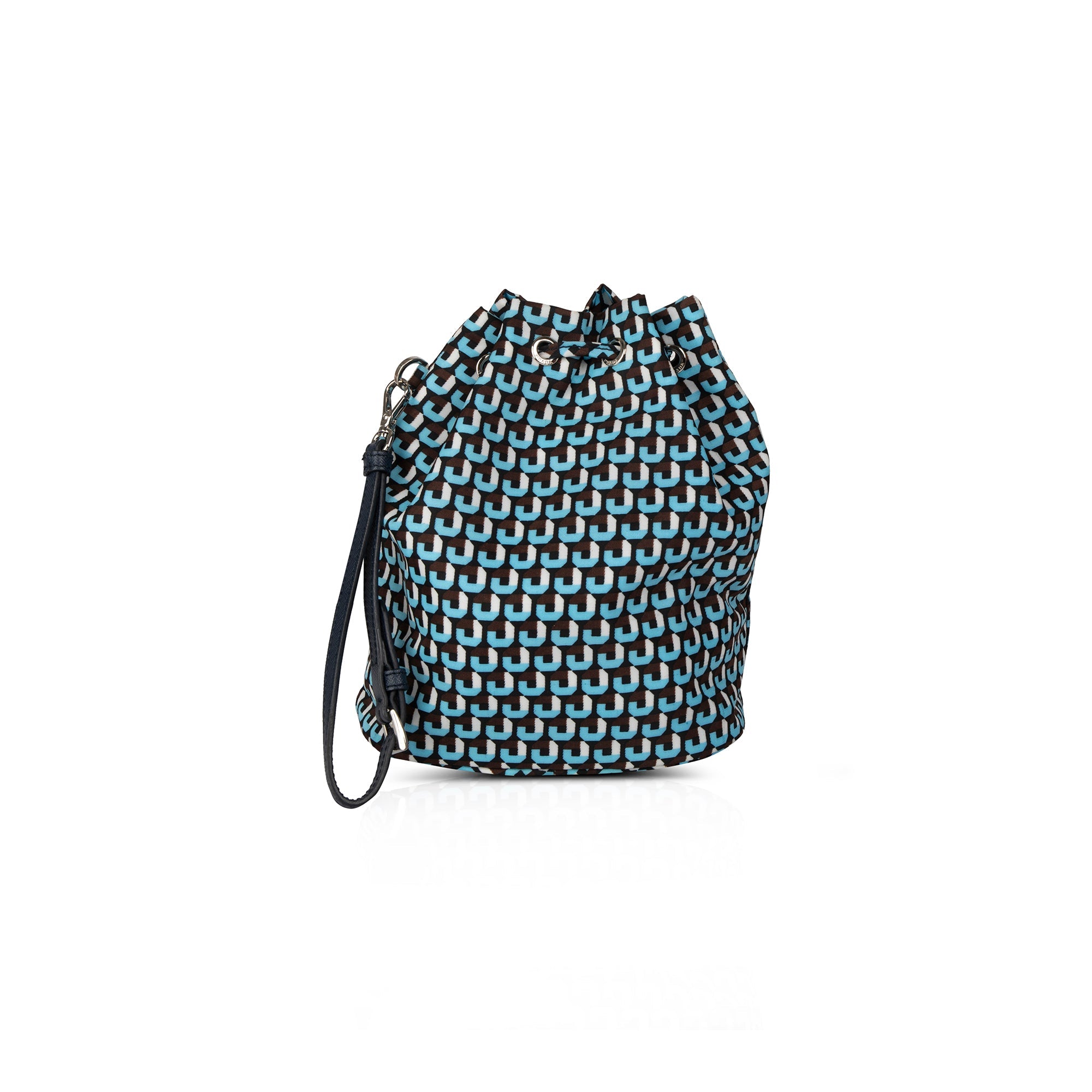 Prada Nylon Mini Bucket Wristlet Pouch w/ Box