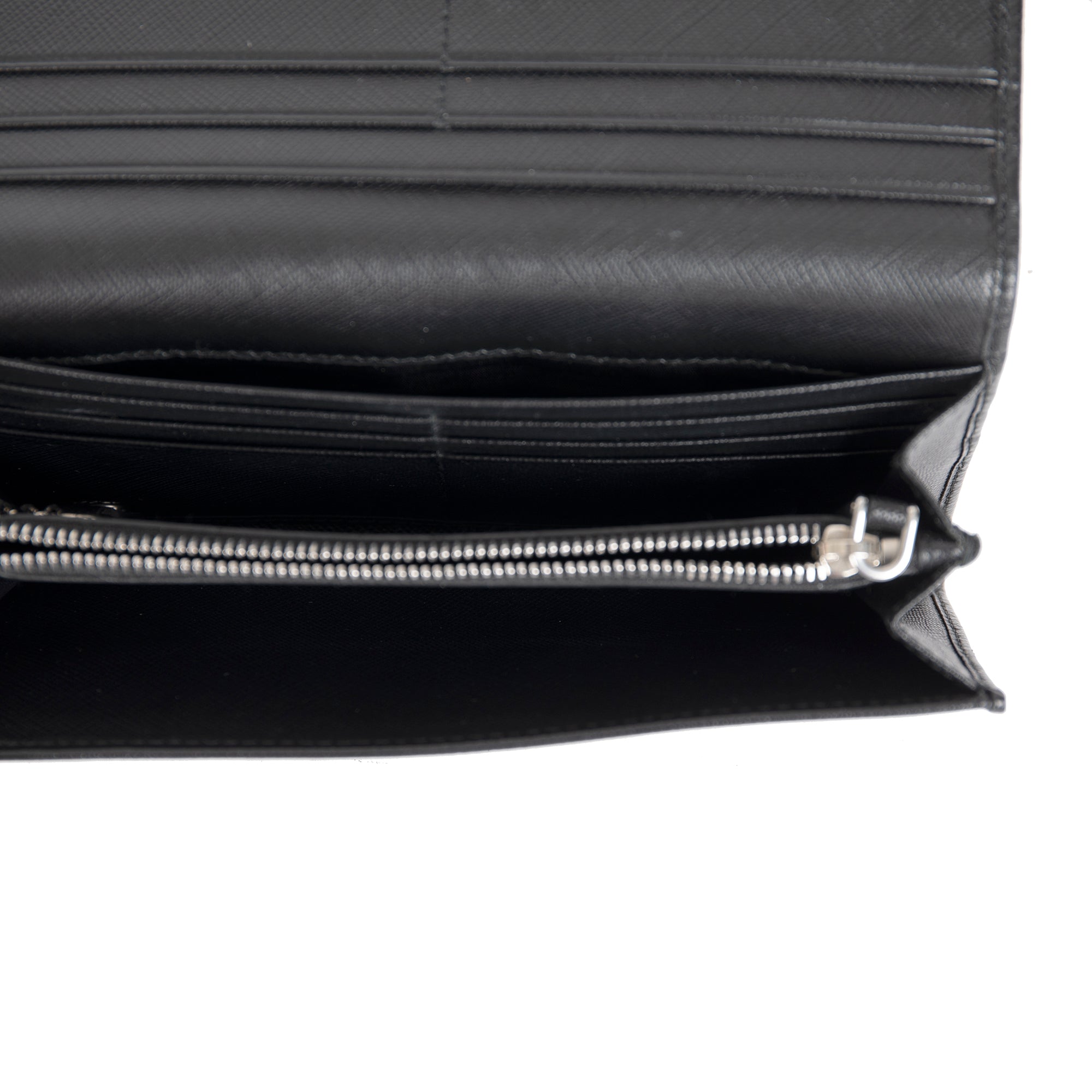 Prada Nylon & Saffiano Leather Continental Wallet