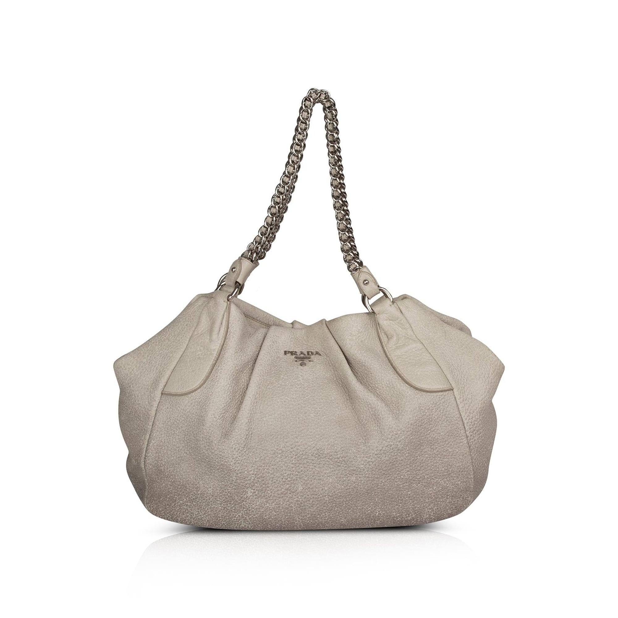 Prada Ombre Cervo Lux Chain Hobo