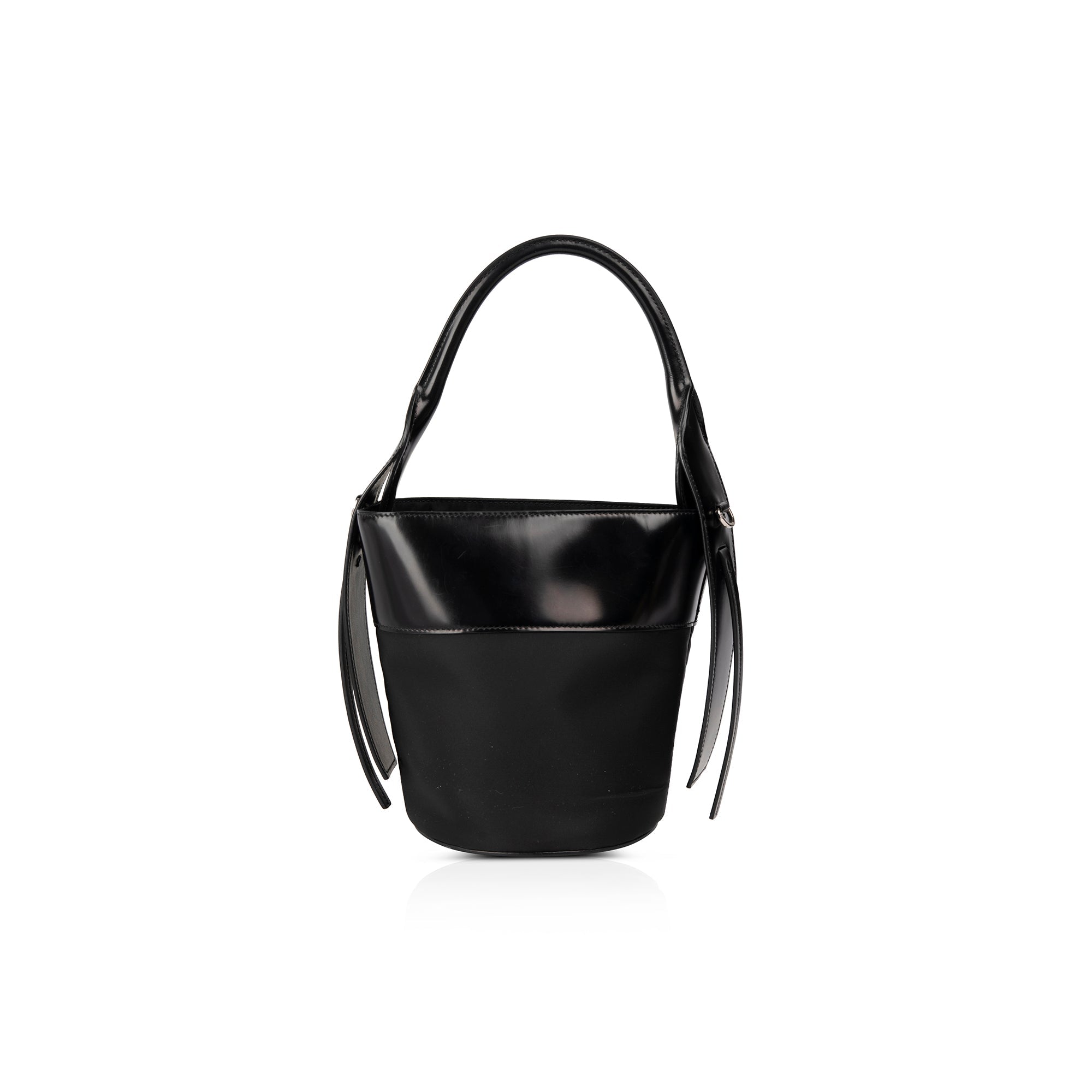 Prada Patent Leather & Tessuto Nylon Ouverture Bucket Bag