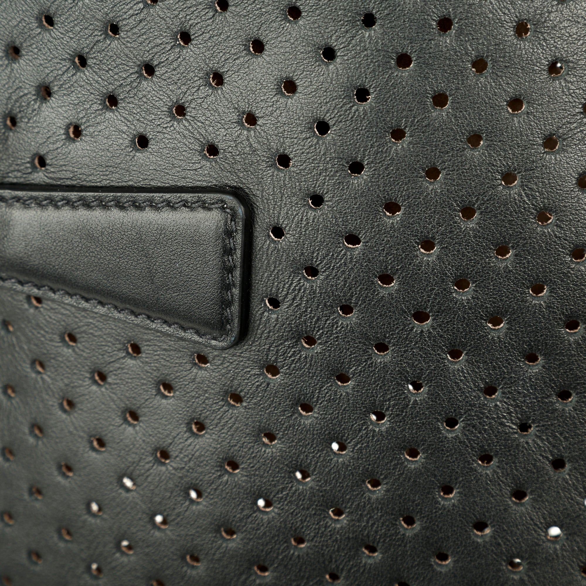 Prada Perforated Scamosciato Tote w/ Pouch