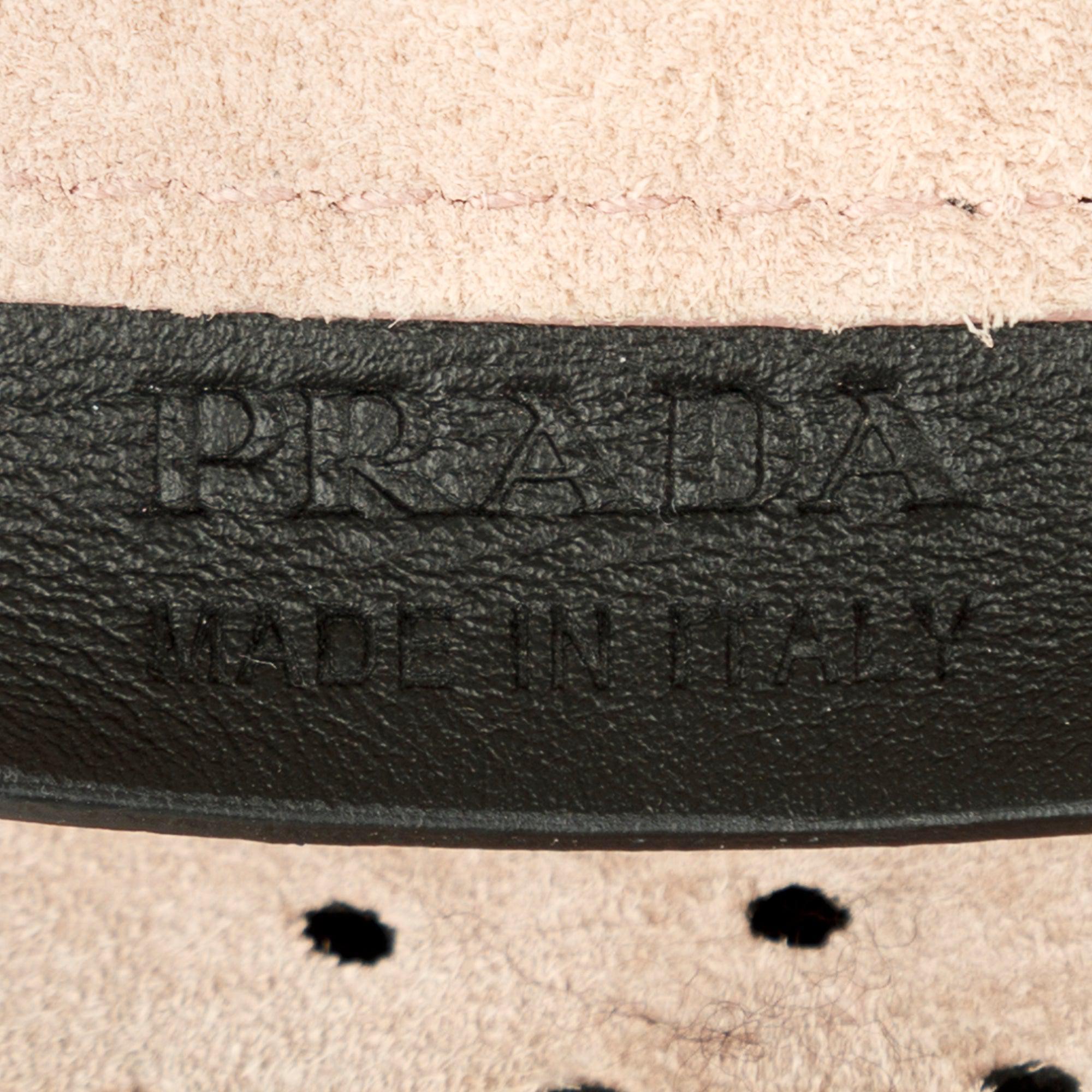 Prada Perforated Scamosciato Tote w/ Pouch