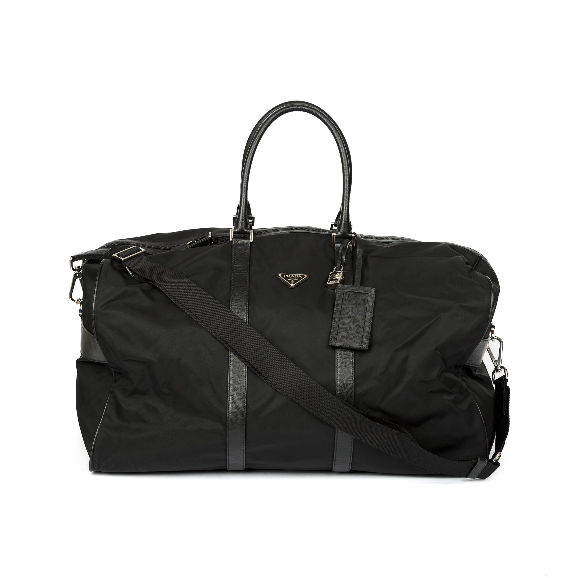 Prada Re-Nylon & Saffiano Leather Large Duffle Bag