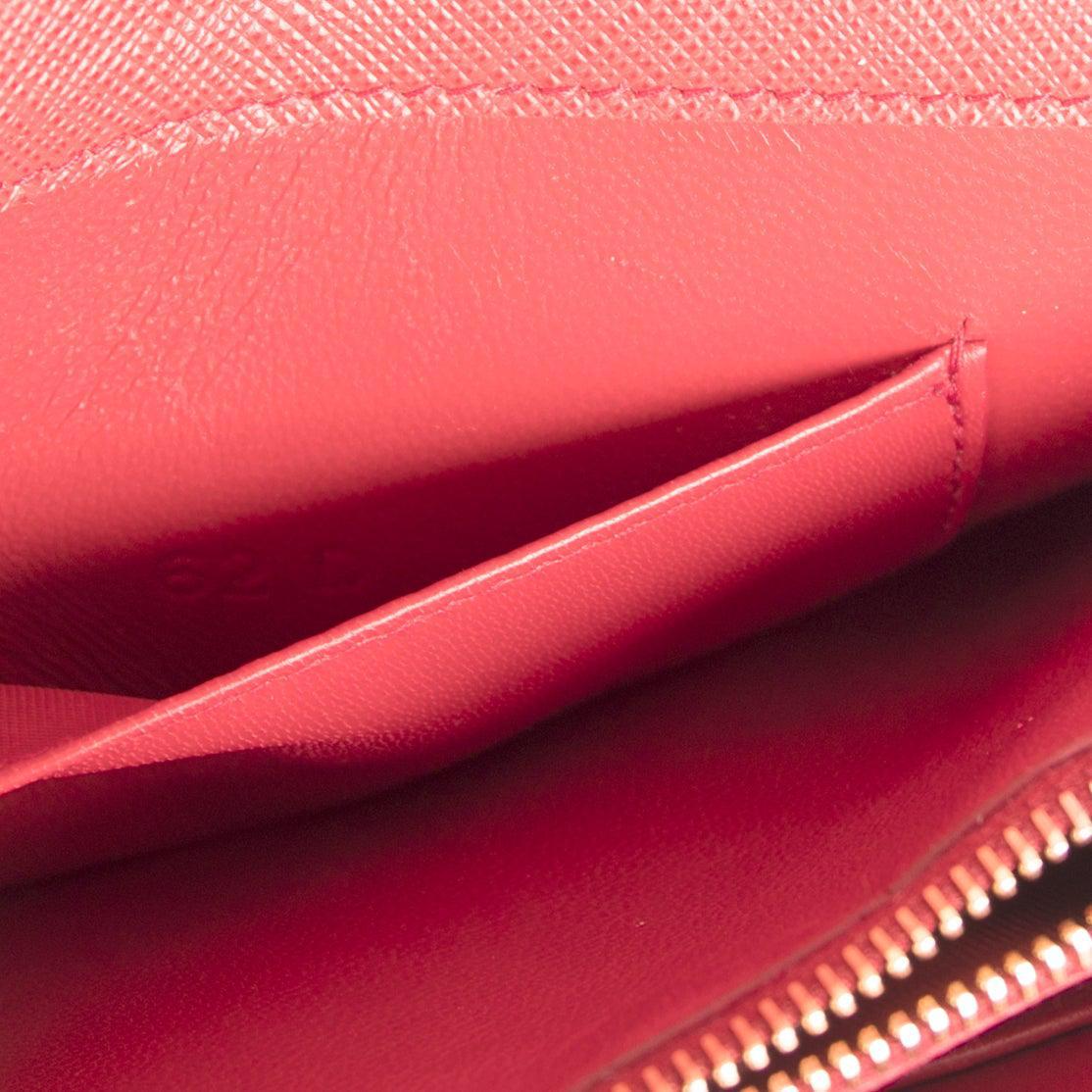 Prada Red Saffiano Leather Shoulder Bag