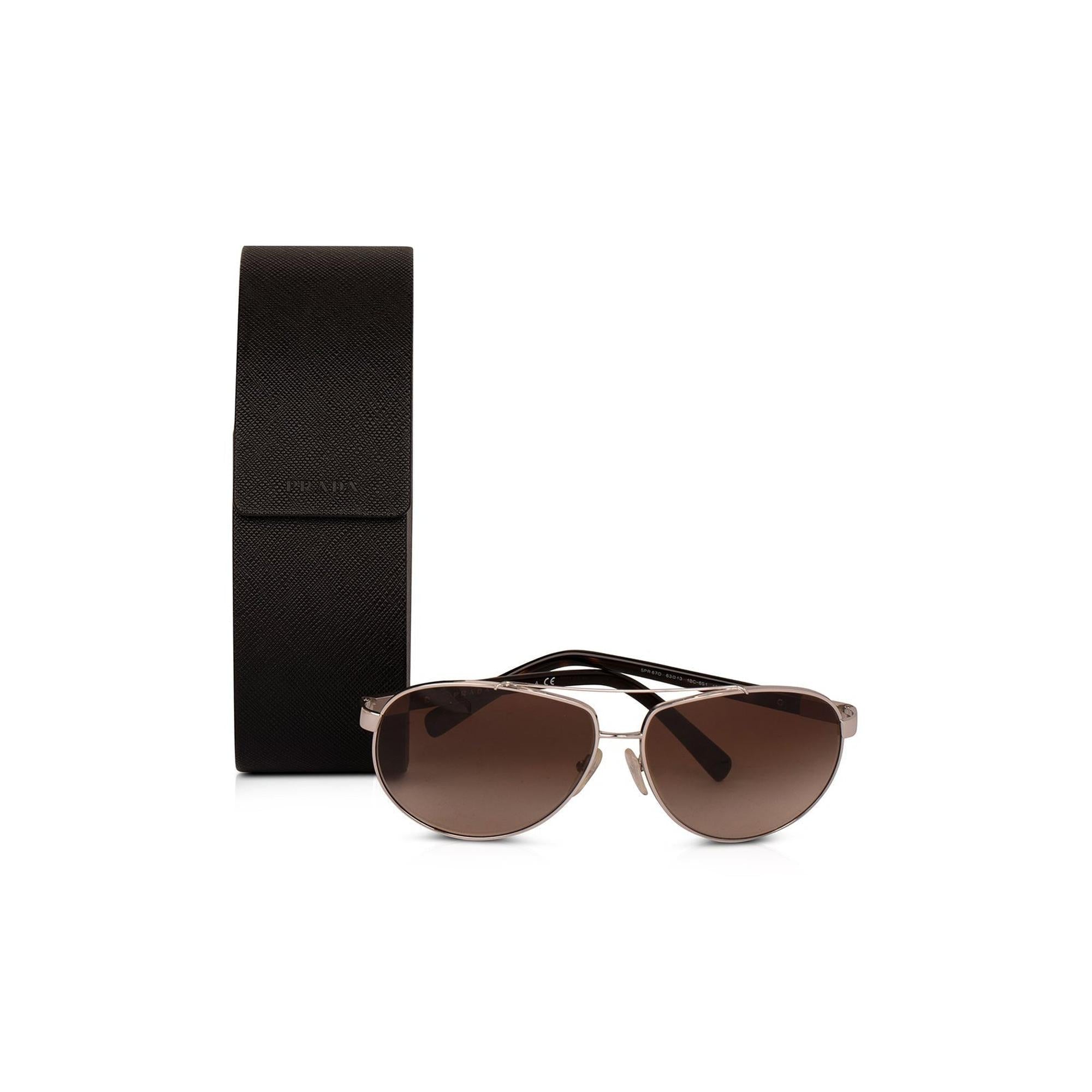 Prada SPR670 Aviator Sunglasses w/ Case