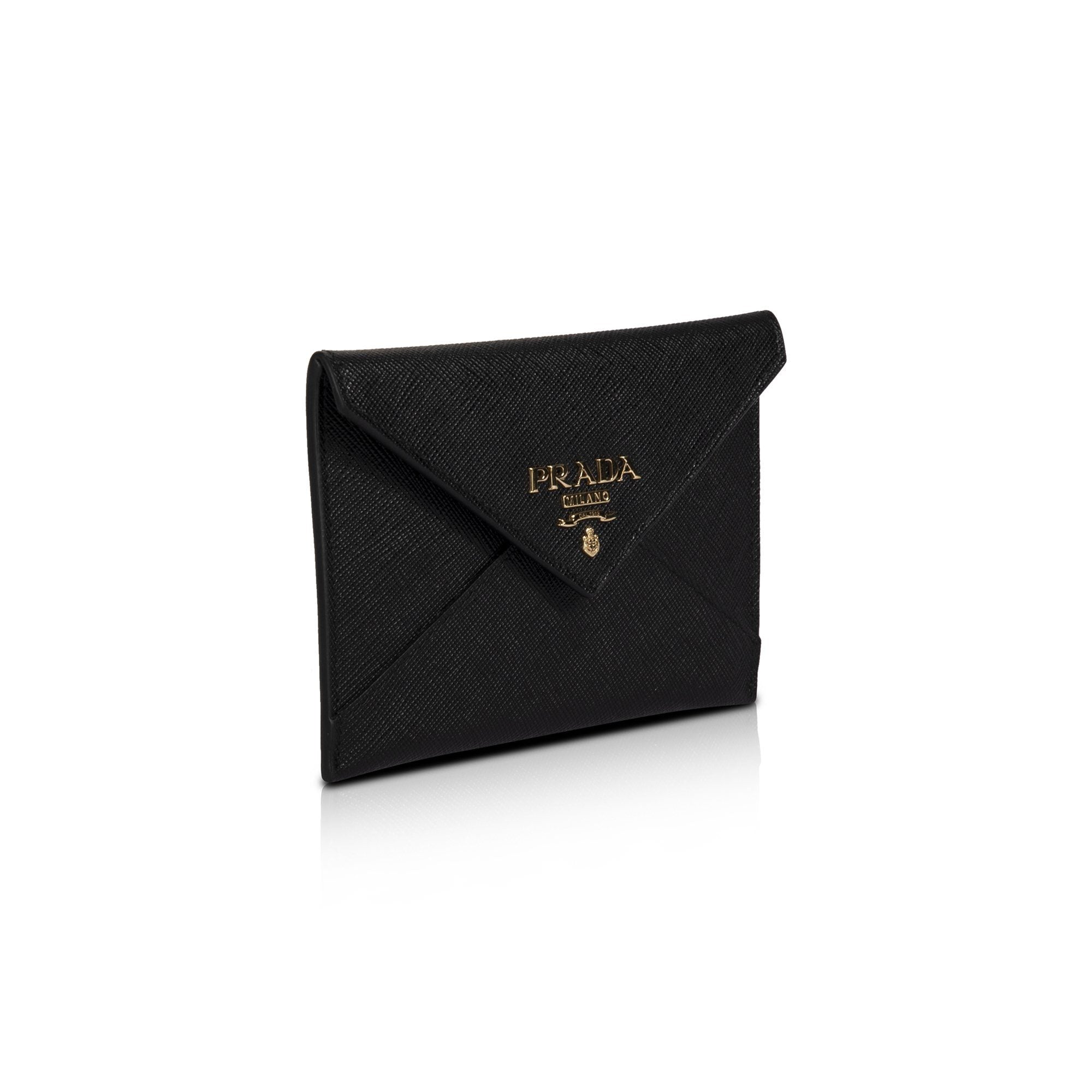 Prada Saffiano Envelope Wallet w/ Box
