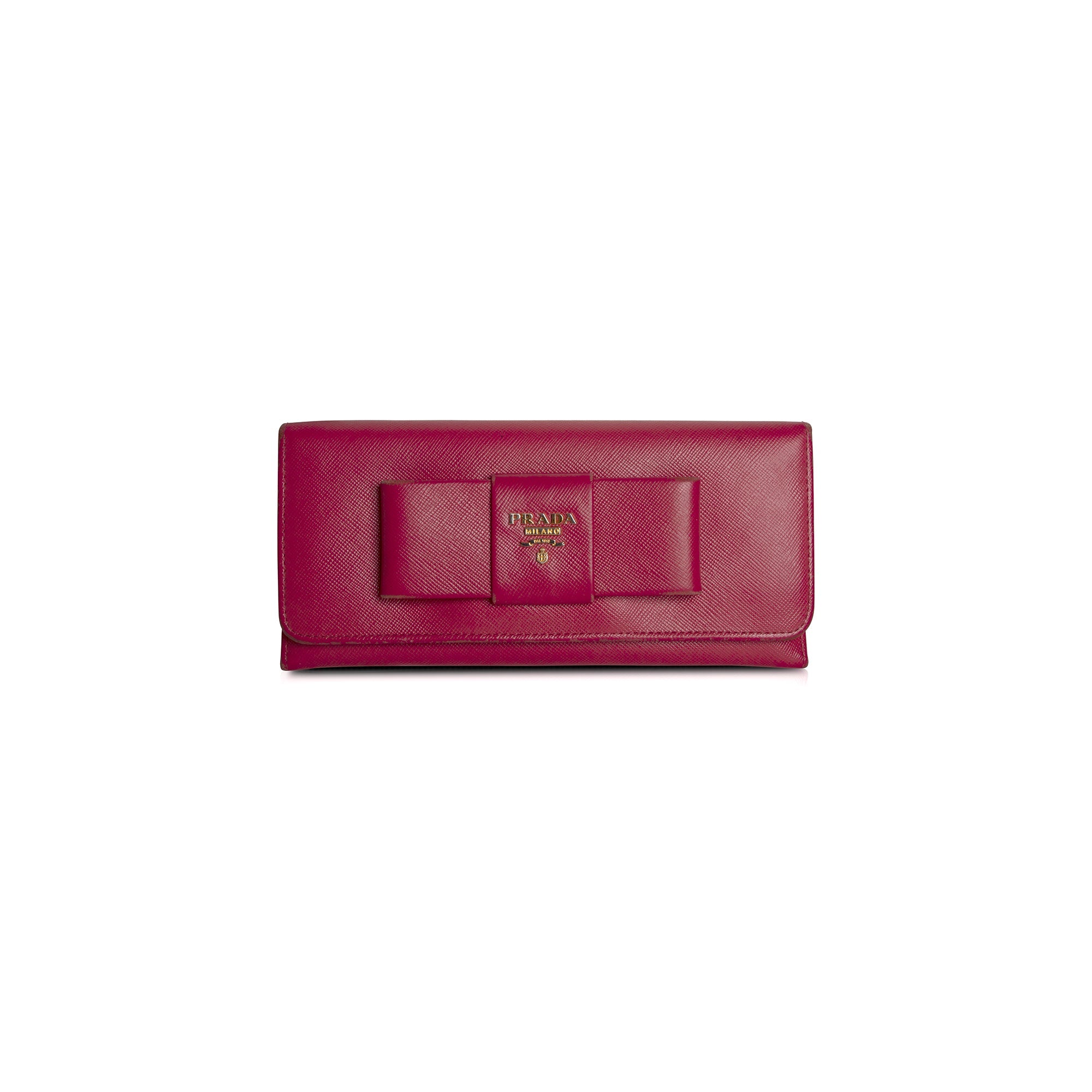 Prada Saffiano Leather Bow Wallet