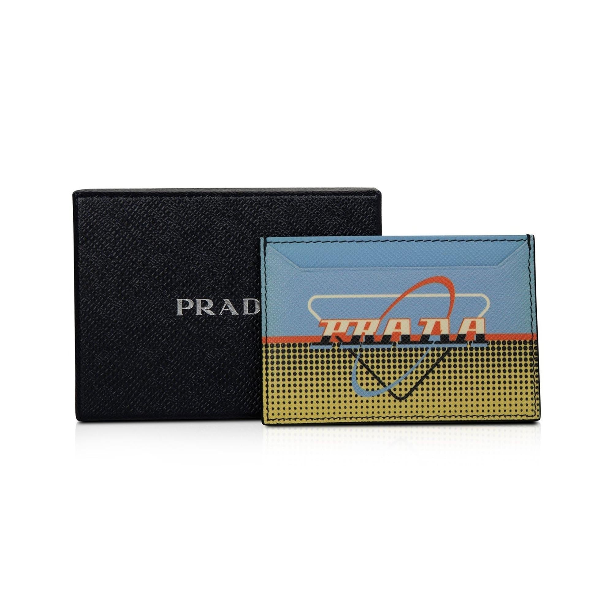 Prada Saffiano Leather Card Holder w/ Box