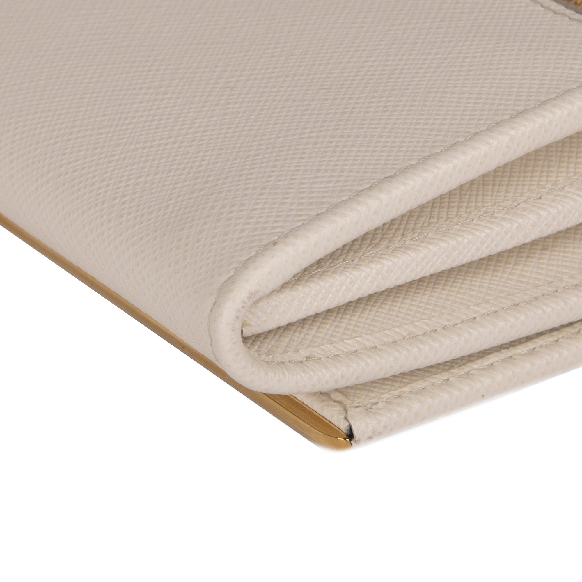 Prada Saffiano Leather Continental Wallet w/ Box & Receipt