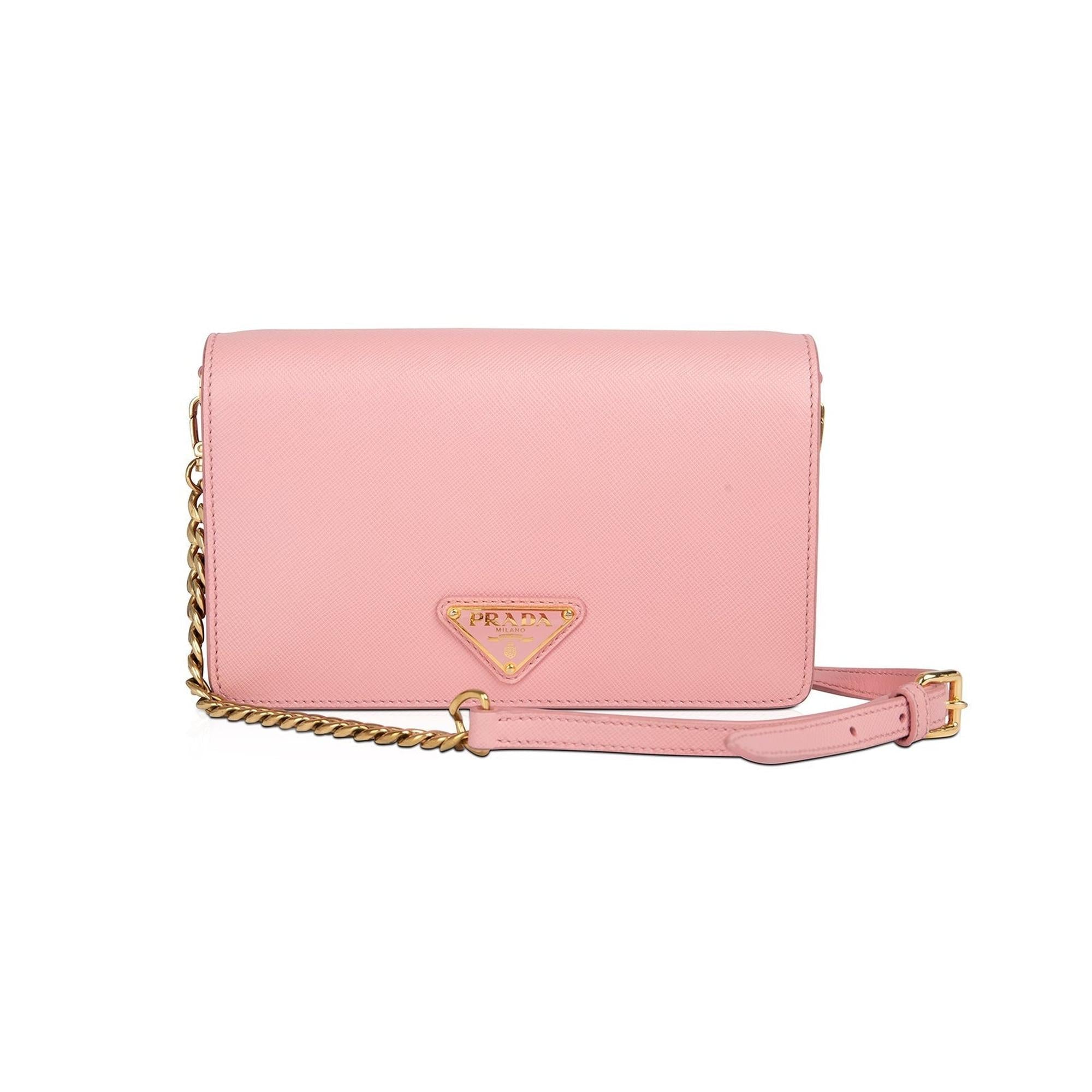 Prada Saffiano Leather Crossbody Chain Bag