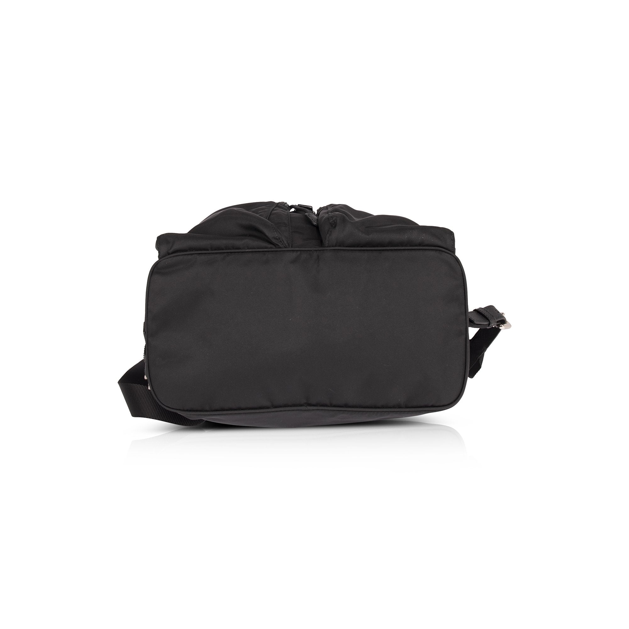 Prada Saffiano Leather-Trimmed Tessuto Nylon Backpack – OLIVER'S