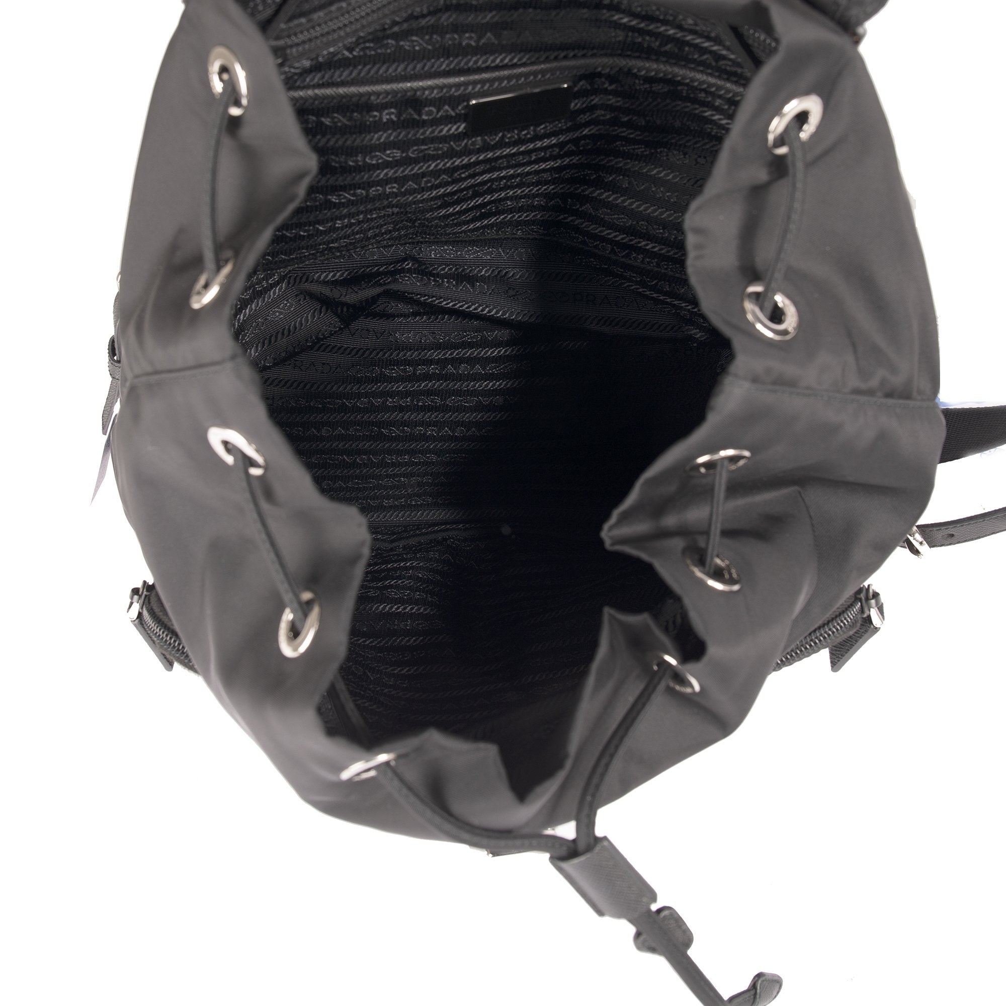 バッグ PRADA LEATHER TESSUTO NYLON BACKPACK Prada Saffiano Leather-Trimmed Tessuto Nylon Backpack – OLIVER'S