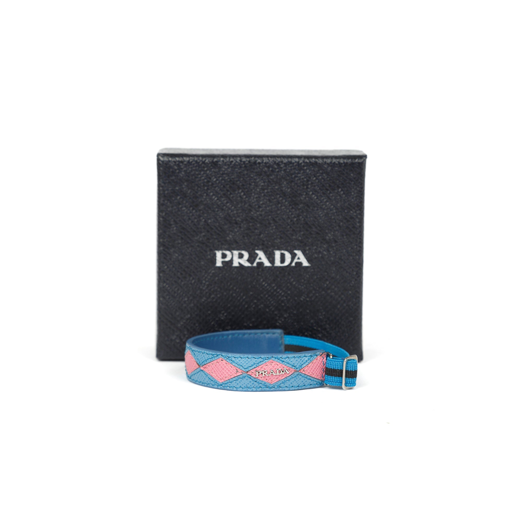 Prada Saffiano Leather Wrap Bracelet w/ Box