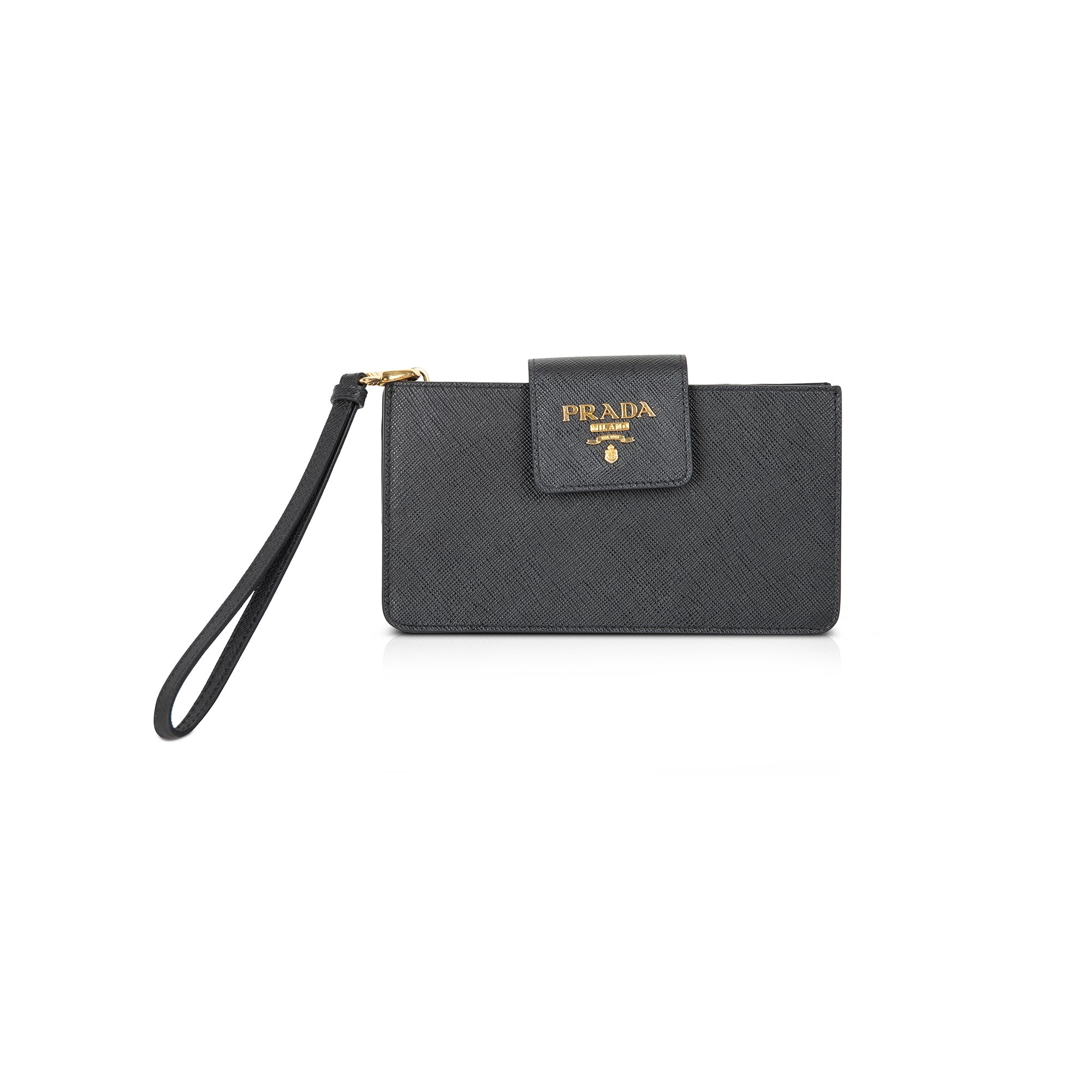 Prada Saffiano Leather Wristlet