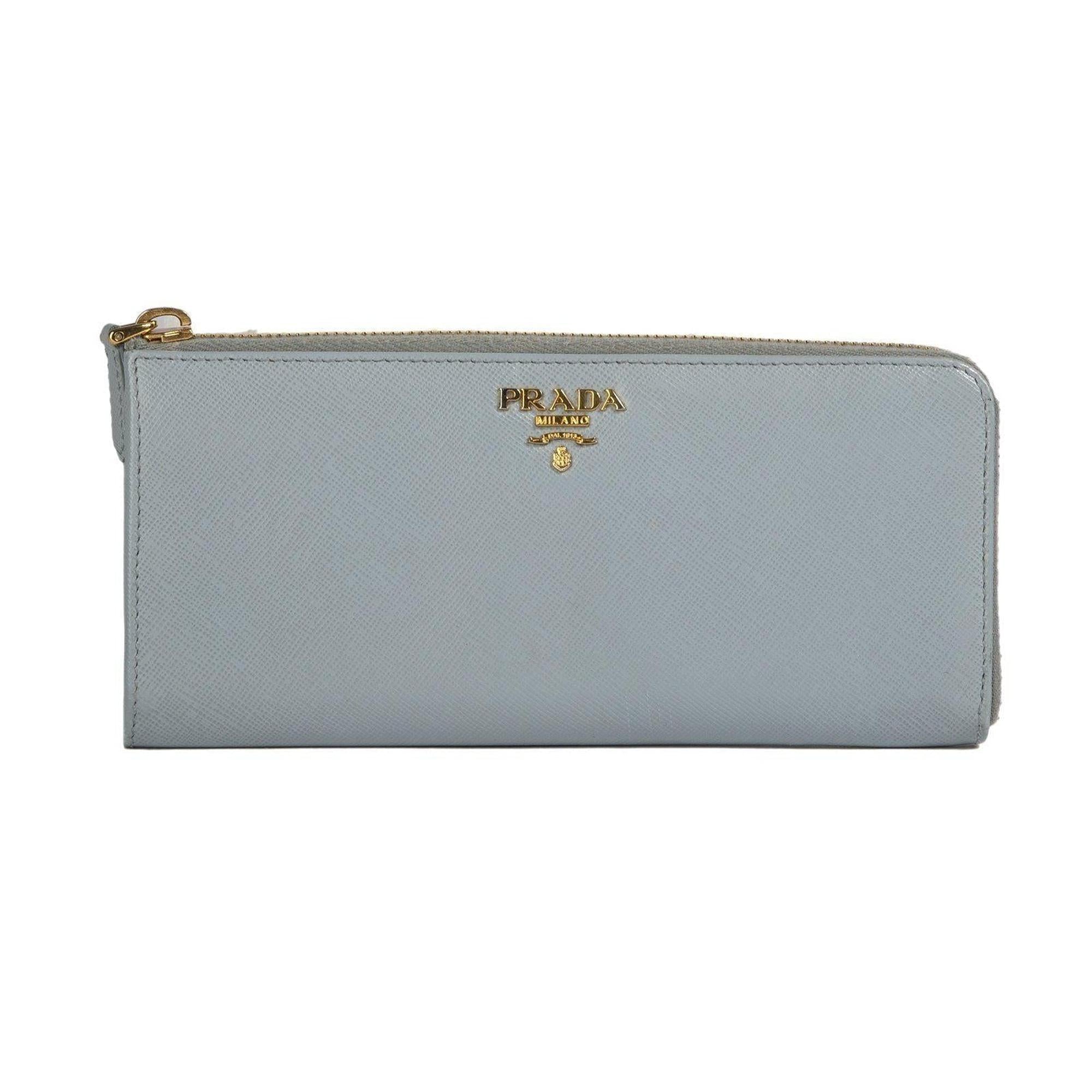 Prada Saffiano Lux Half Zip Wallet w/ Box