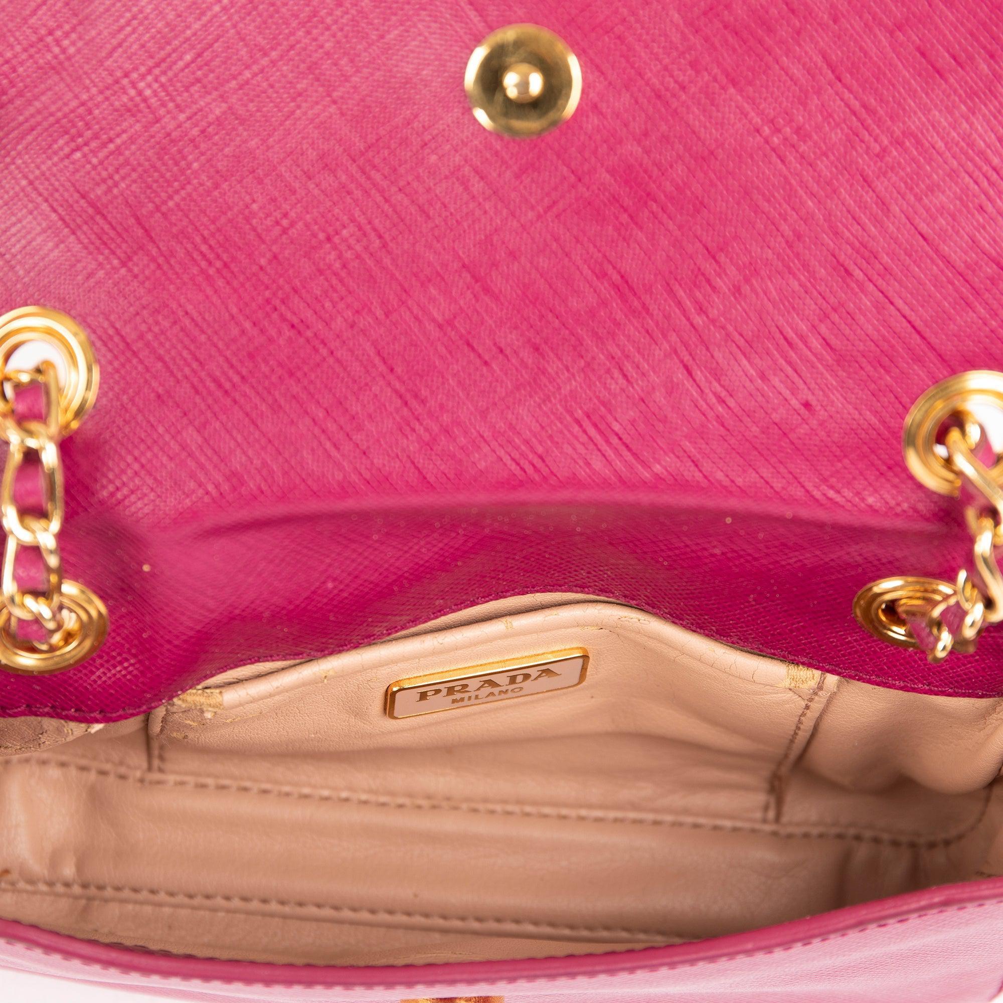 Prada Saffiano Lux Mini Flap Bag