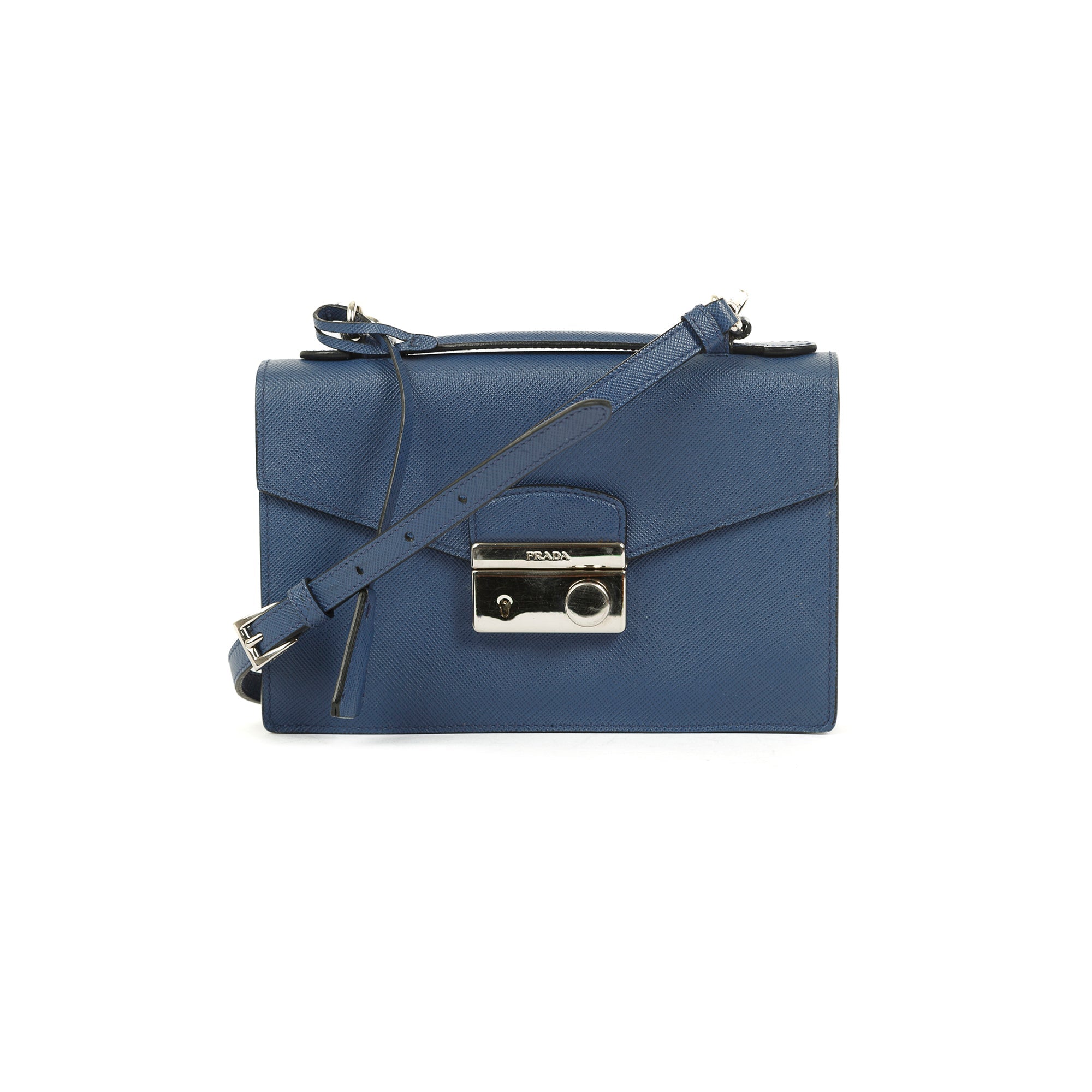 Prada Saffiano Lux Mini Sound Crossbody Bag w/ Card – OLIVER'S