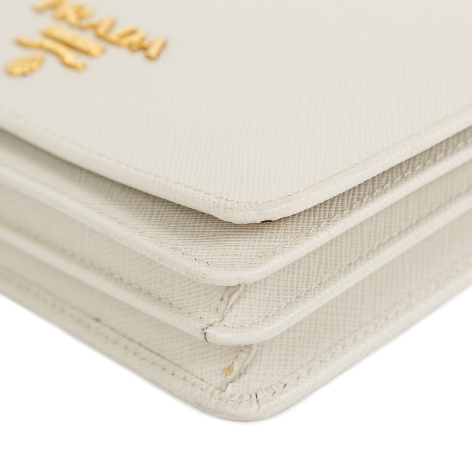 Prada Saffiano Lux Wallet on Chain w/ Authenticity Card