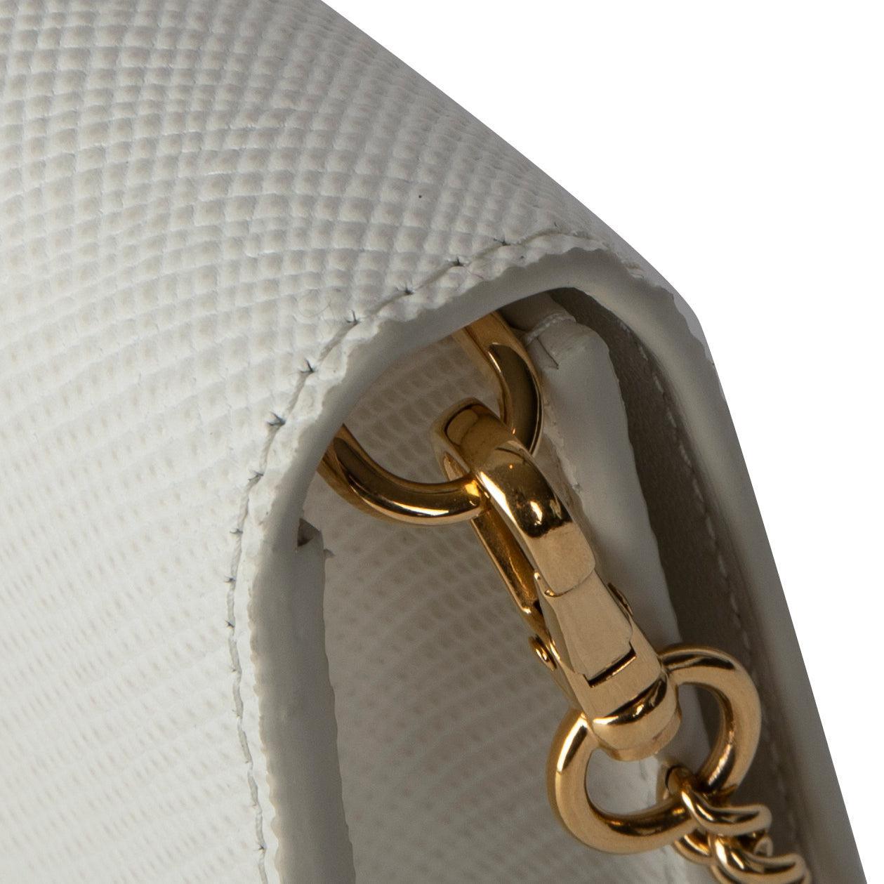 Prada Saffiano Lux Wallet on Chain w/ Authenticity Card