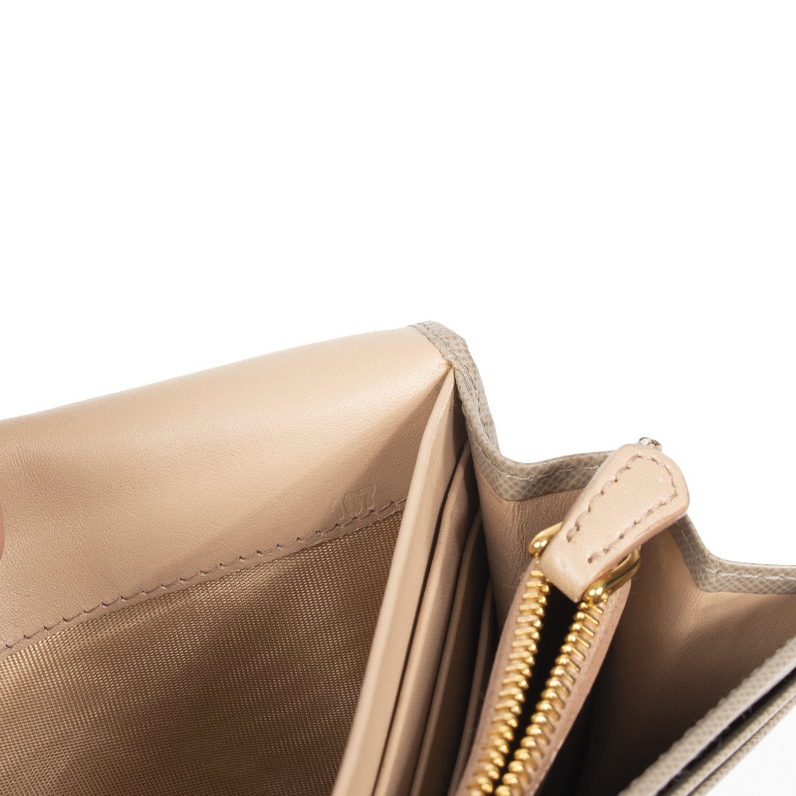 Prada Saffiano Push Lock Wallet w/ Box