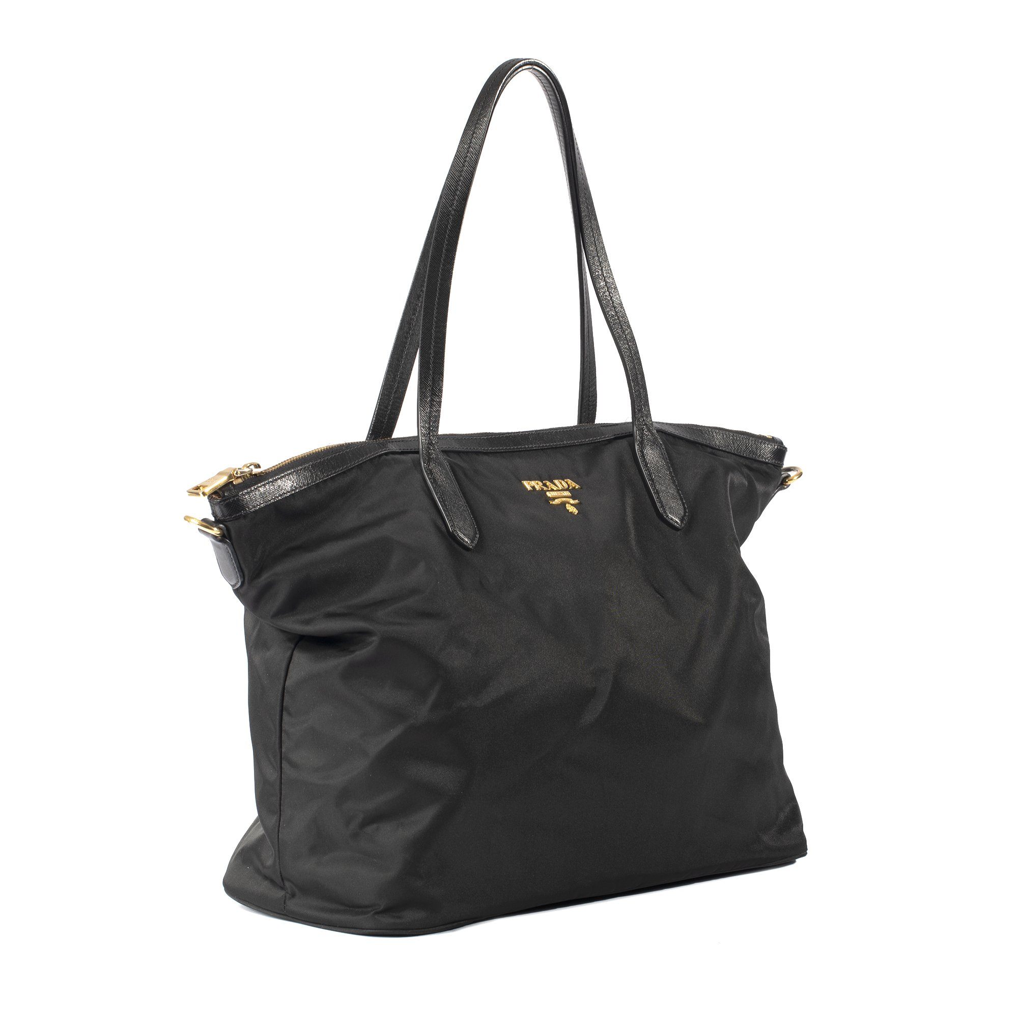 Prada Saffiano-Trimmed Vela Nylon Tote