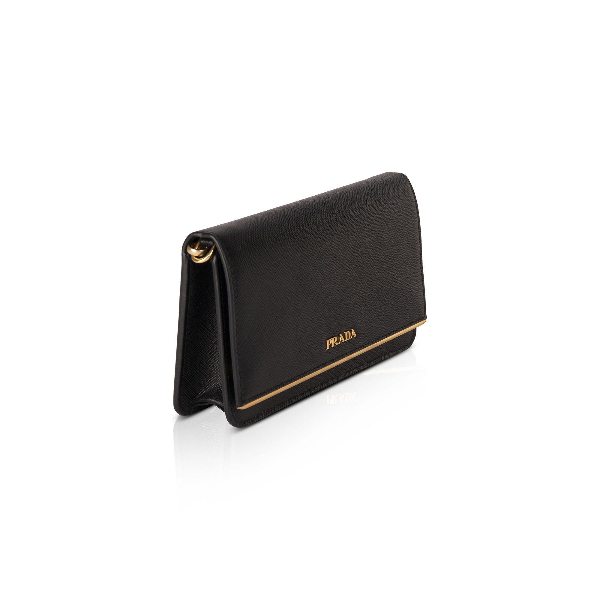 Prada Saffiano Wallet on Chain w/ Box & Authenticity Card