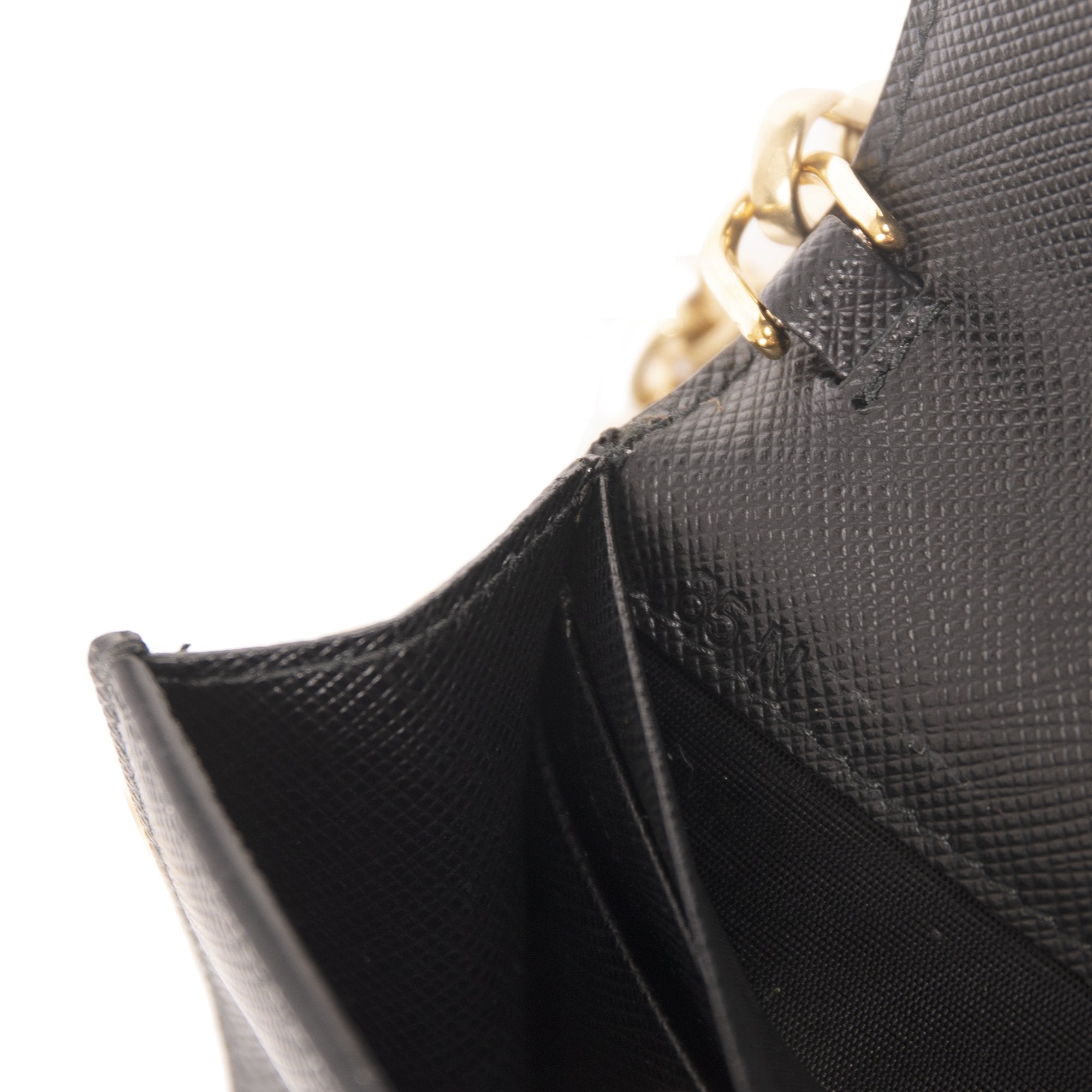 Prada Saffiano Wallet on Chain w/ Box & Authenticity Card