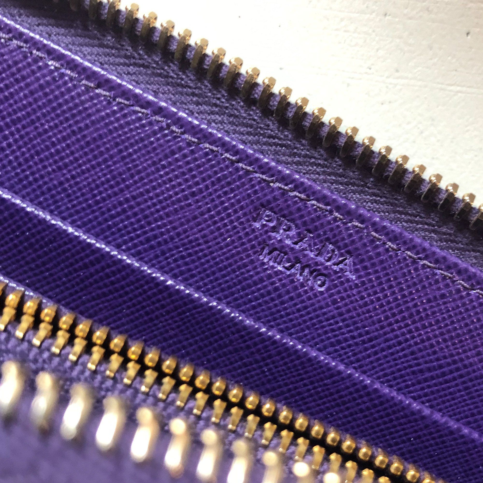 Prada Saffiano Zip Around Wallet