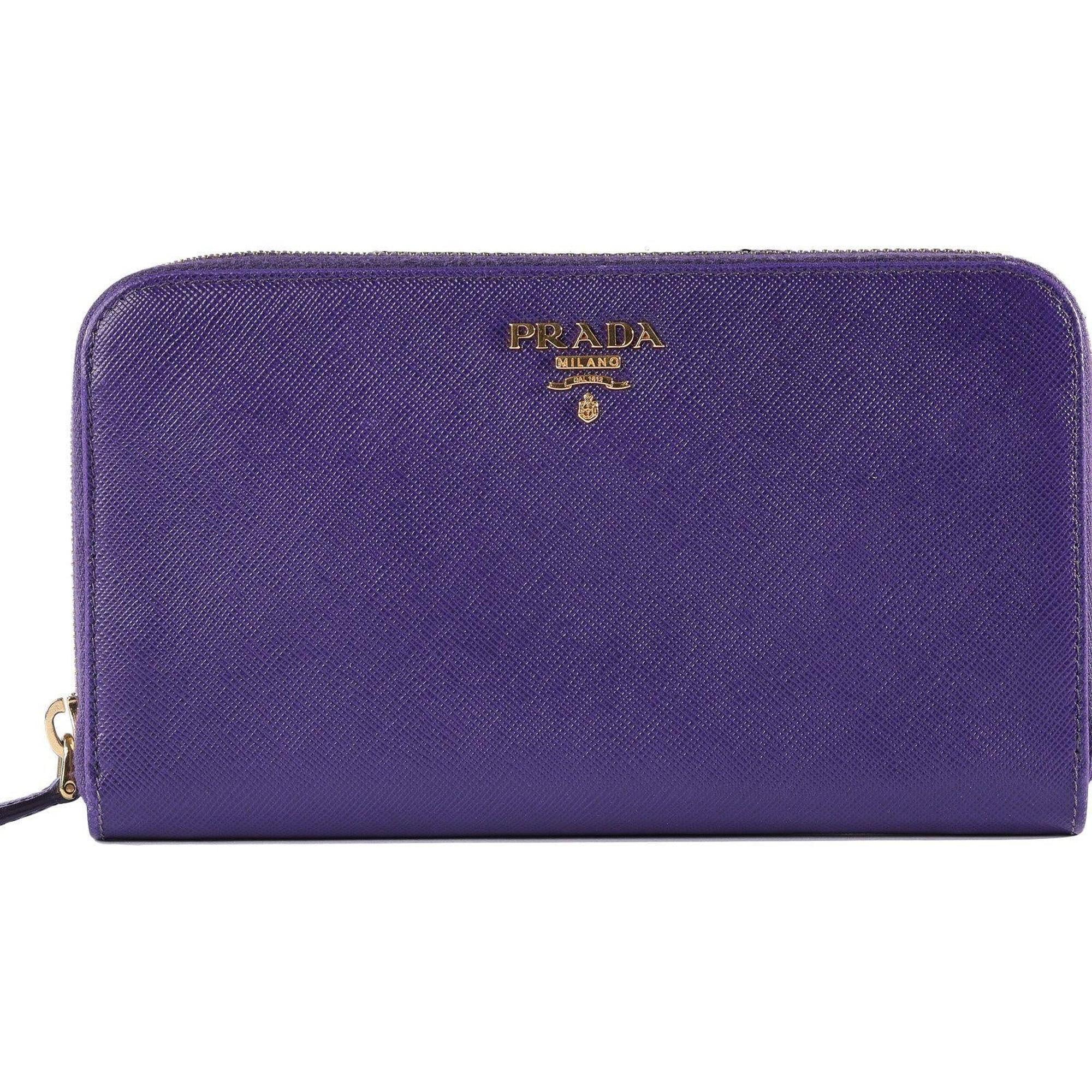 Prada Saffiano Zip Around Wallet