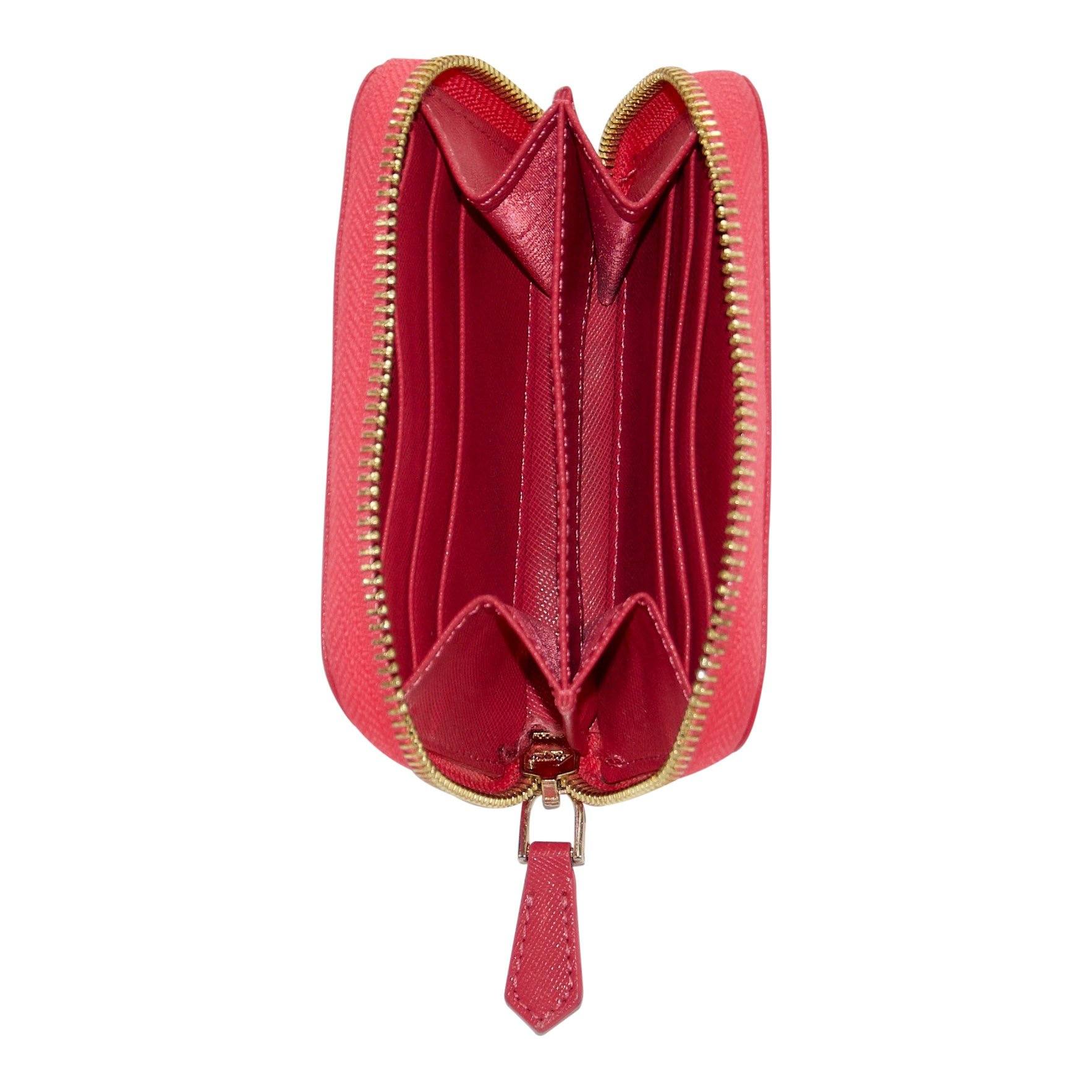 Prada Saffiano Zip Wallet