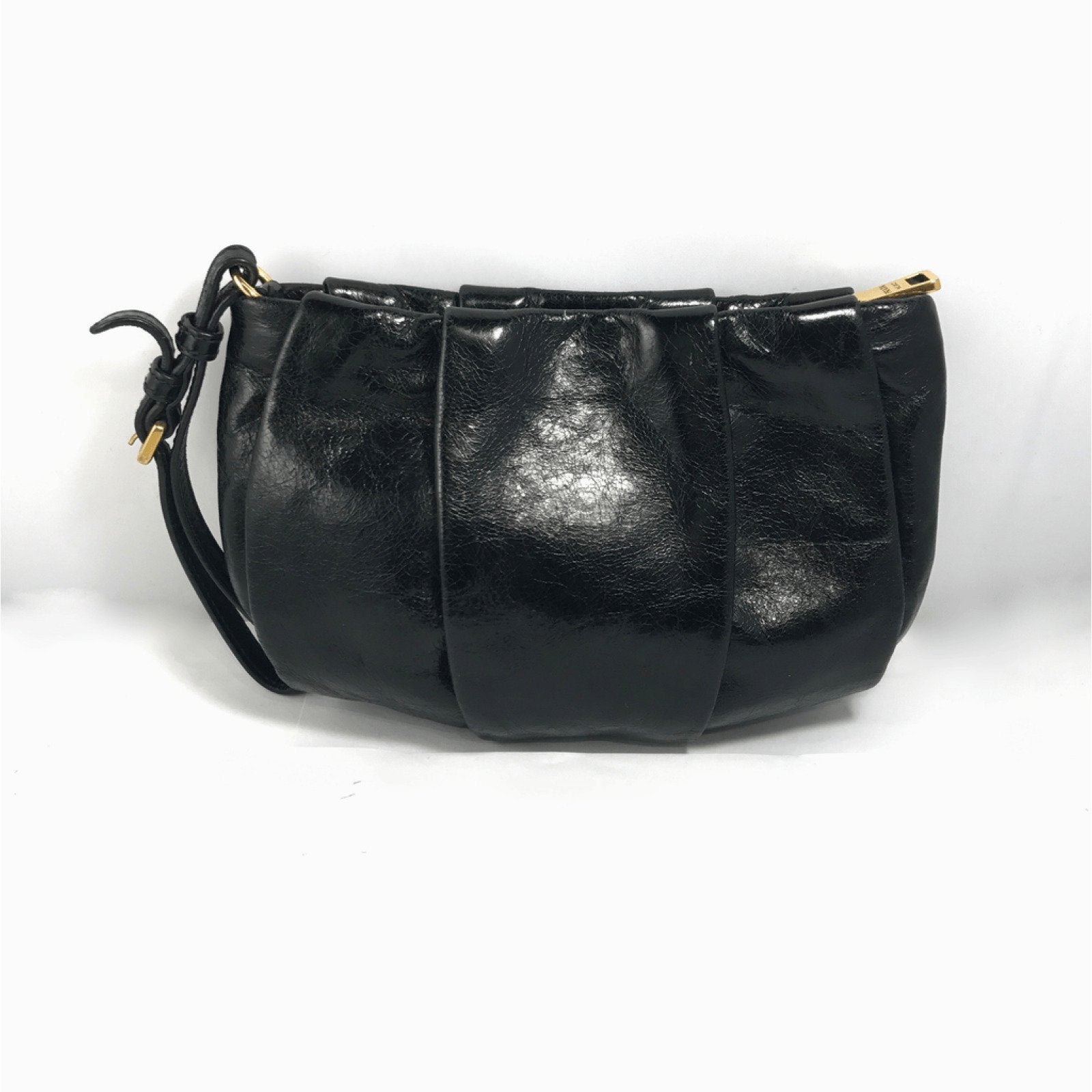 Prada Shine Vitello Rosso Wristlet