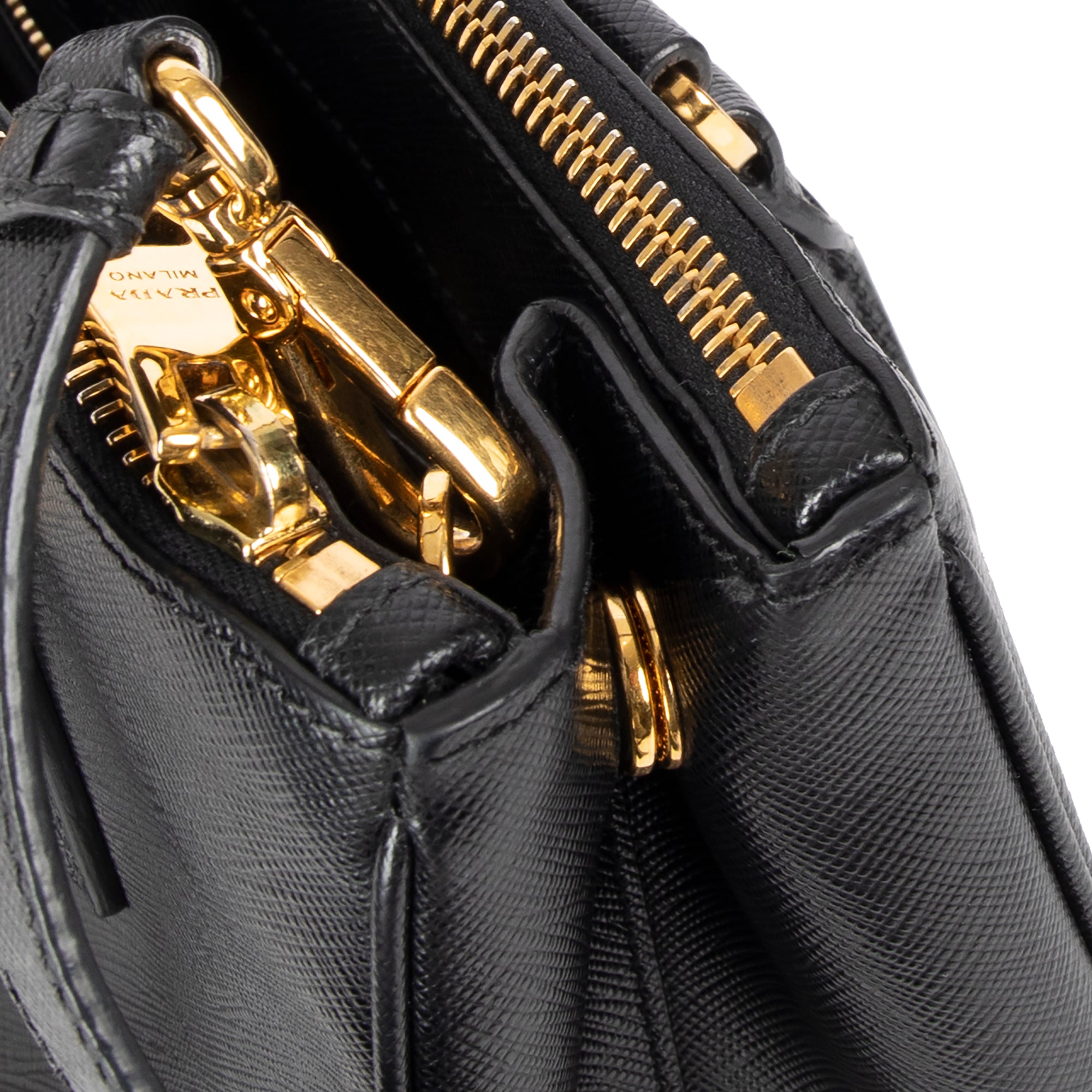 Prada Small Saffiano Lux Galleria Double Zip Tote