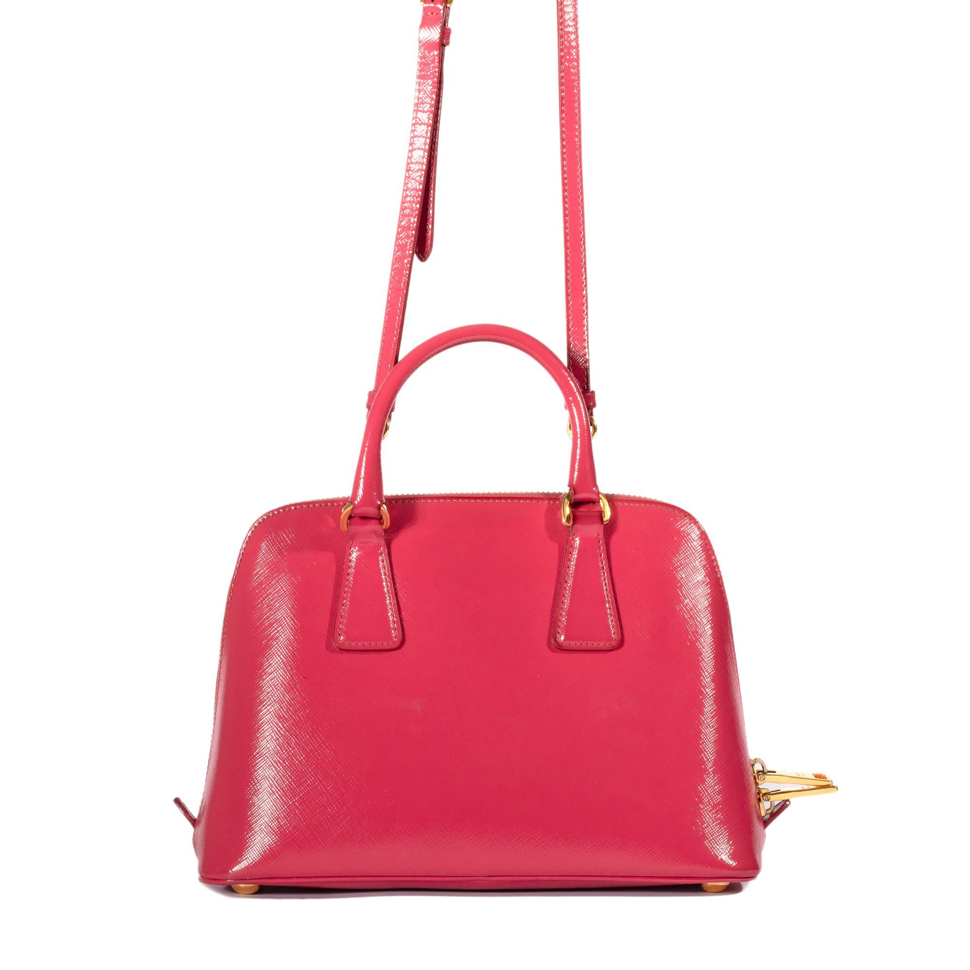 Prada Small Saffiano Vernice Promenade Bag