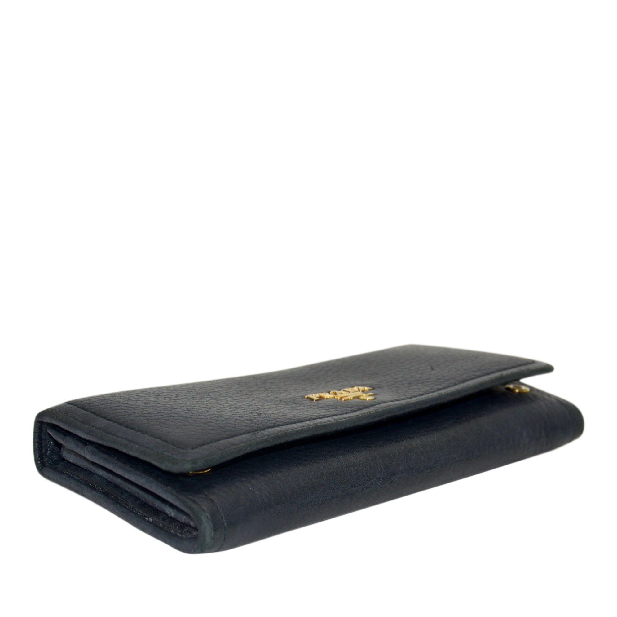 Prada Soft Calf Continental Wallet