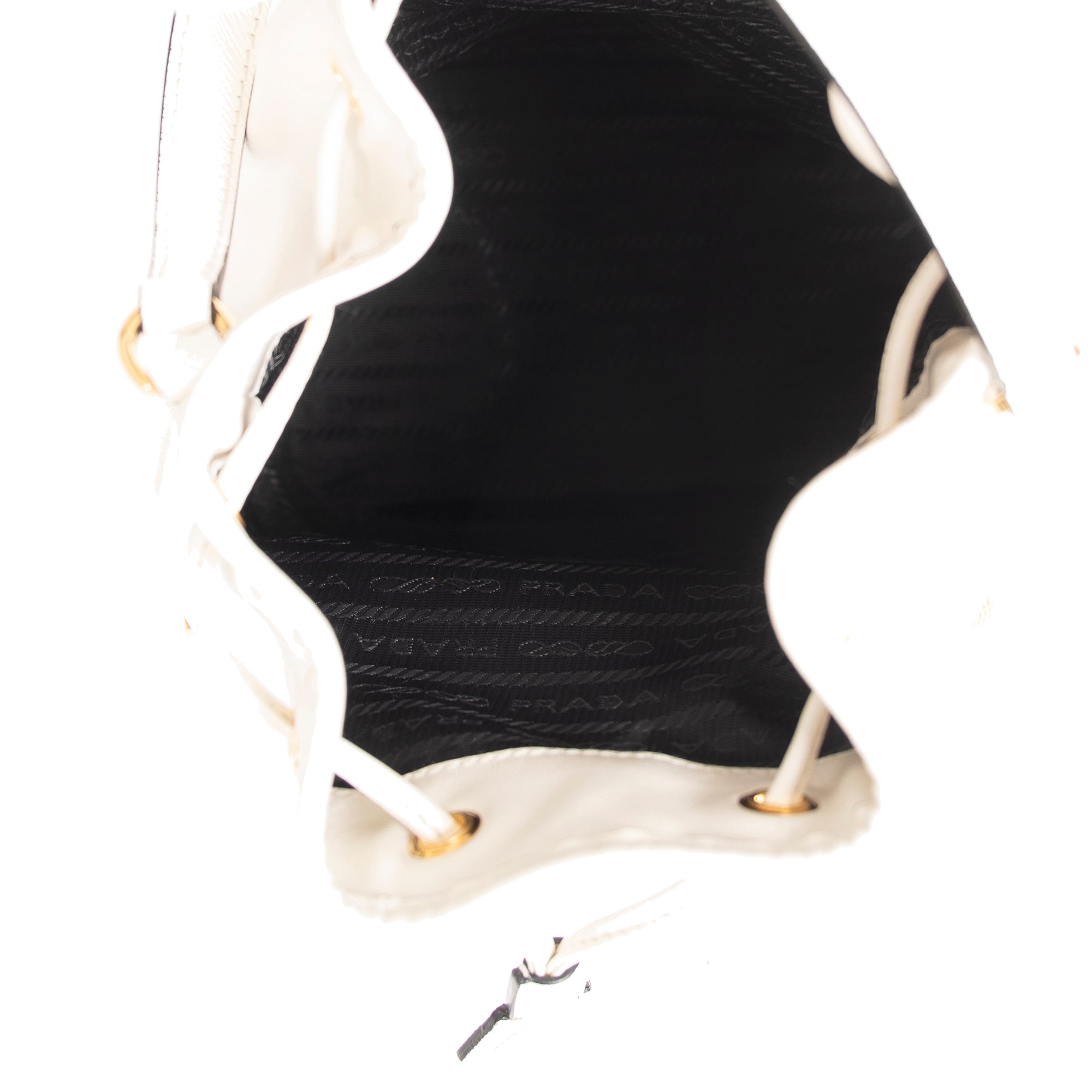 Prada Soft Calf & Saffiano Leather Mini Bucket Crossbody Bag w/ Strap