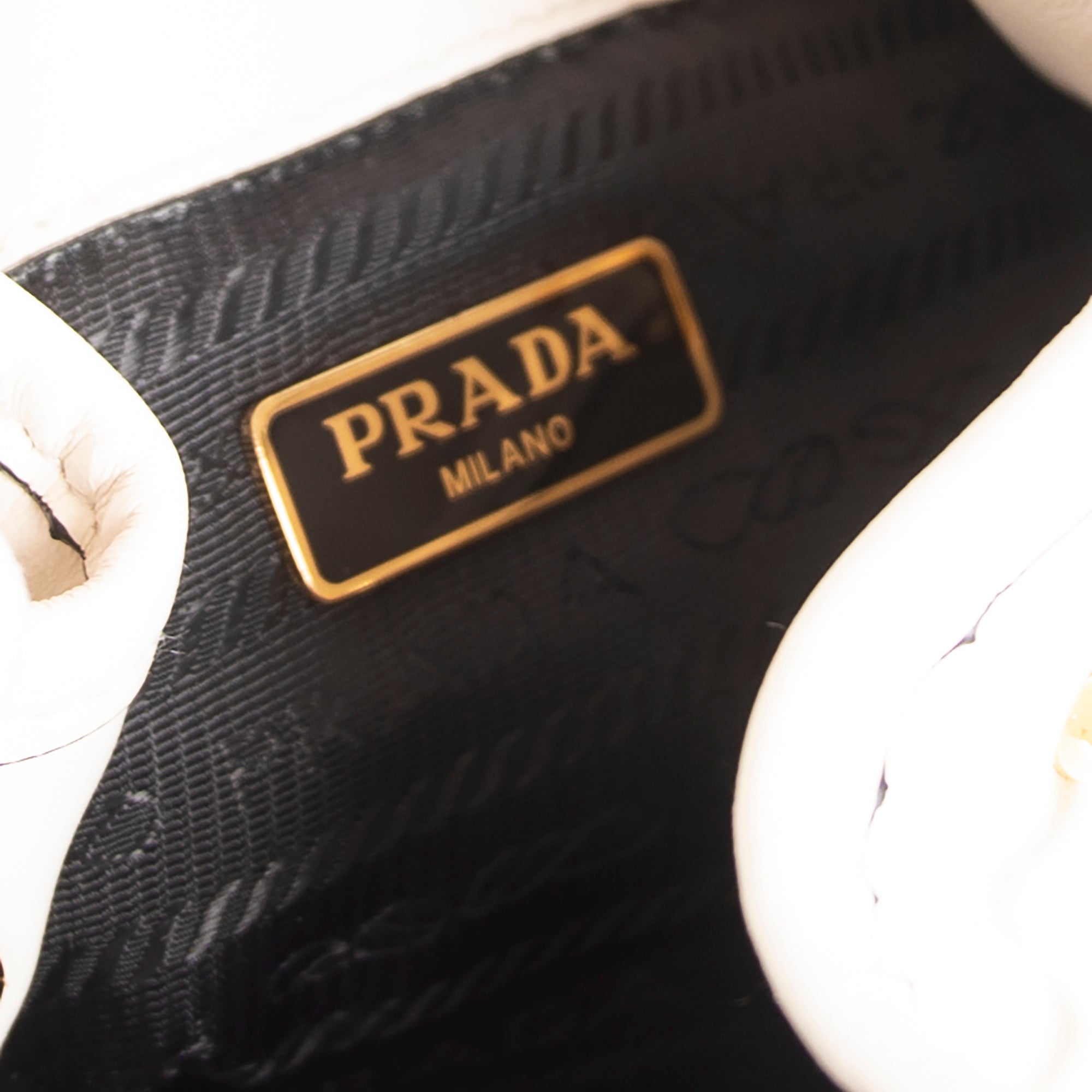 Prada Soft Calf & Saffiano Leather Mini Bucket Crossbody Bag w/ Strap