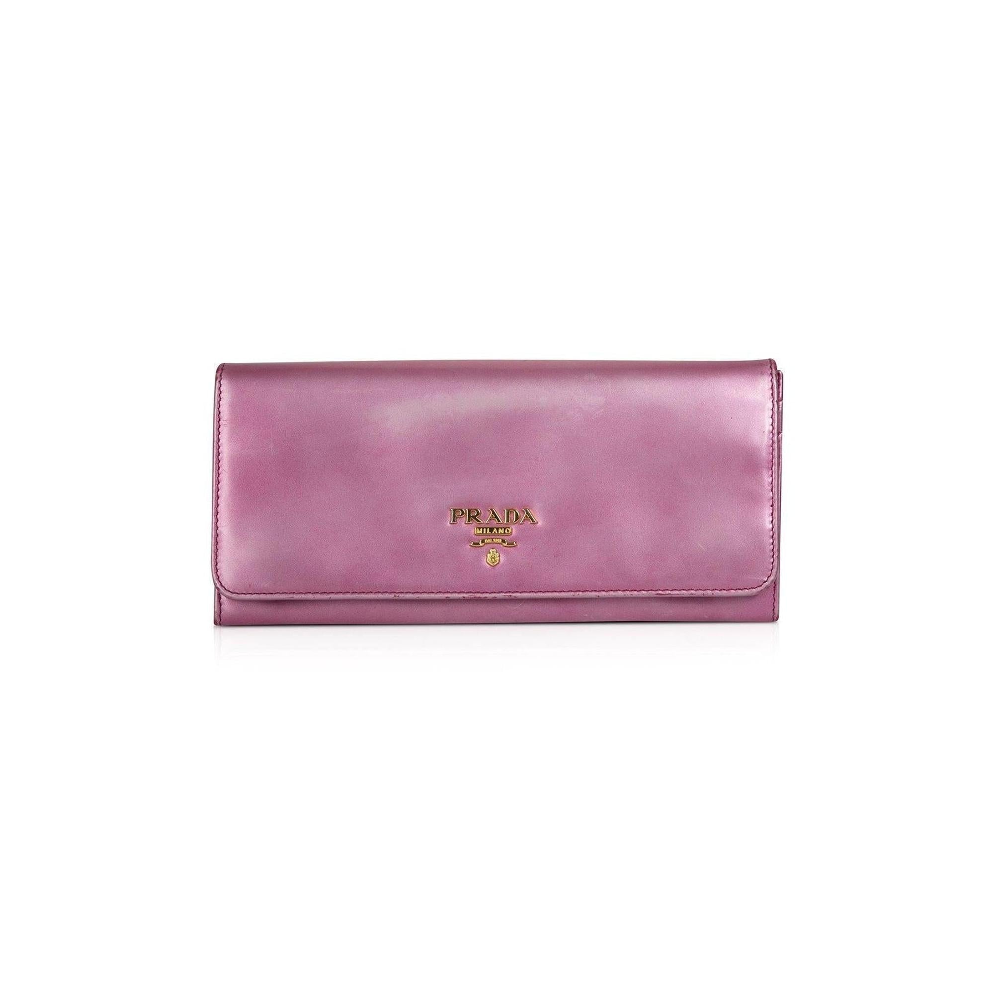 Prada Spazzolato Continental Wallet