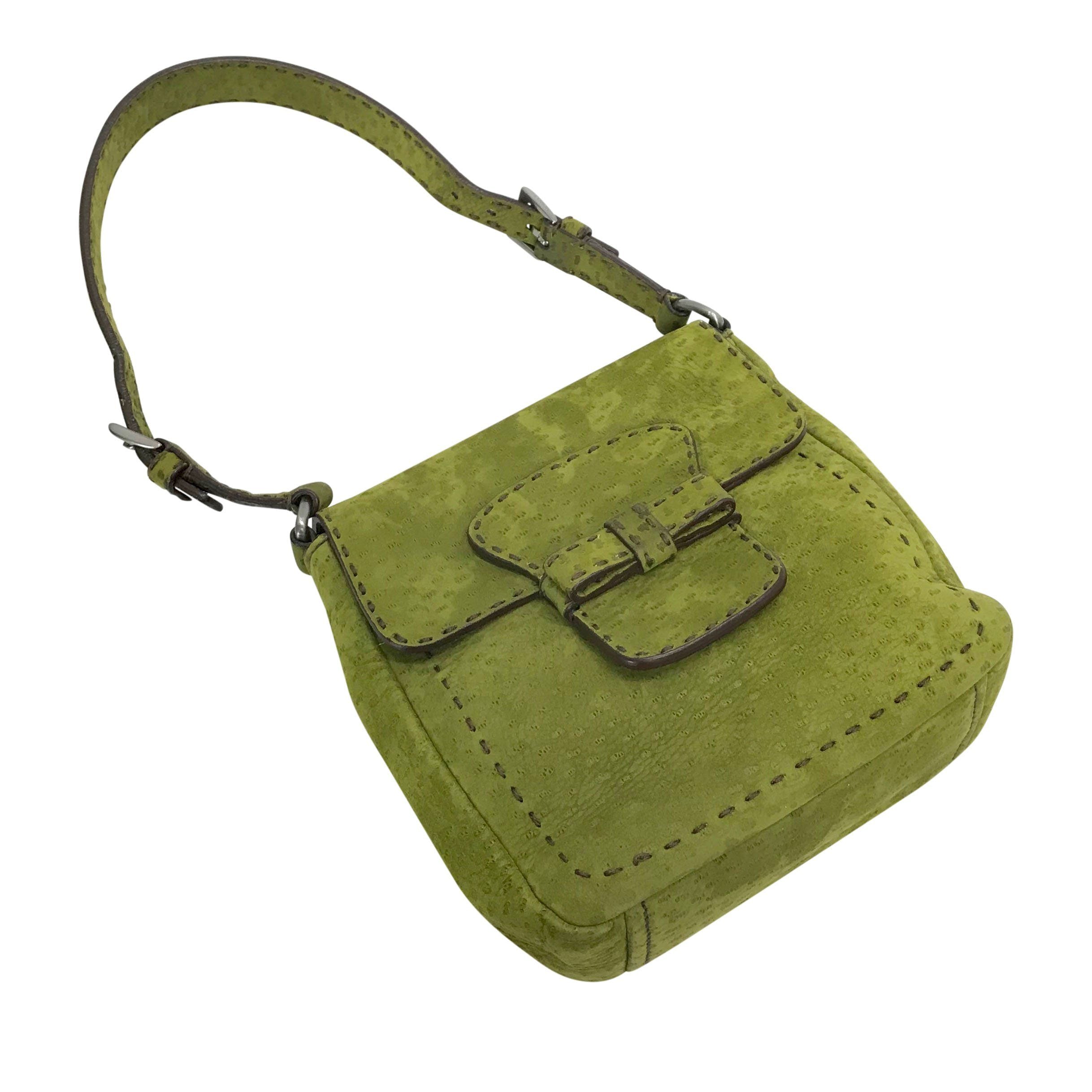 Prada Suede Saddle Shoulder Bag