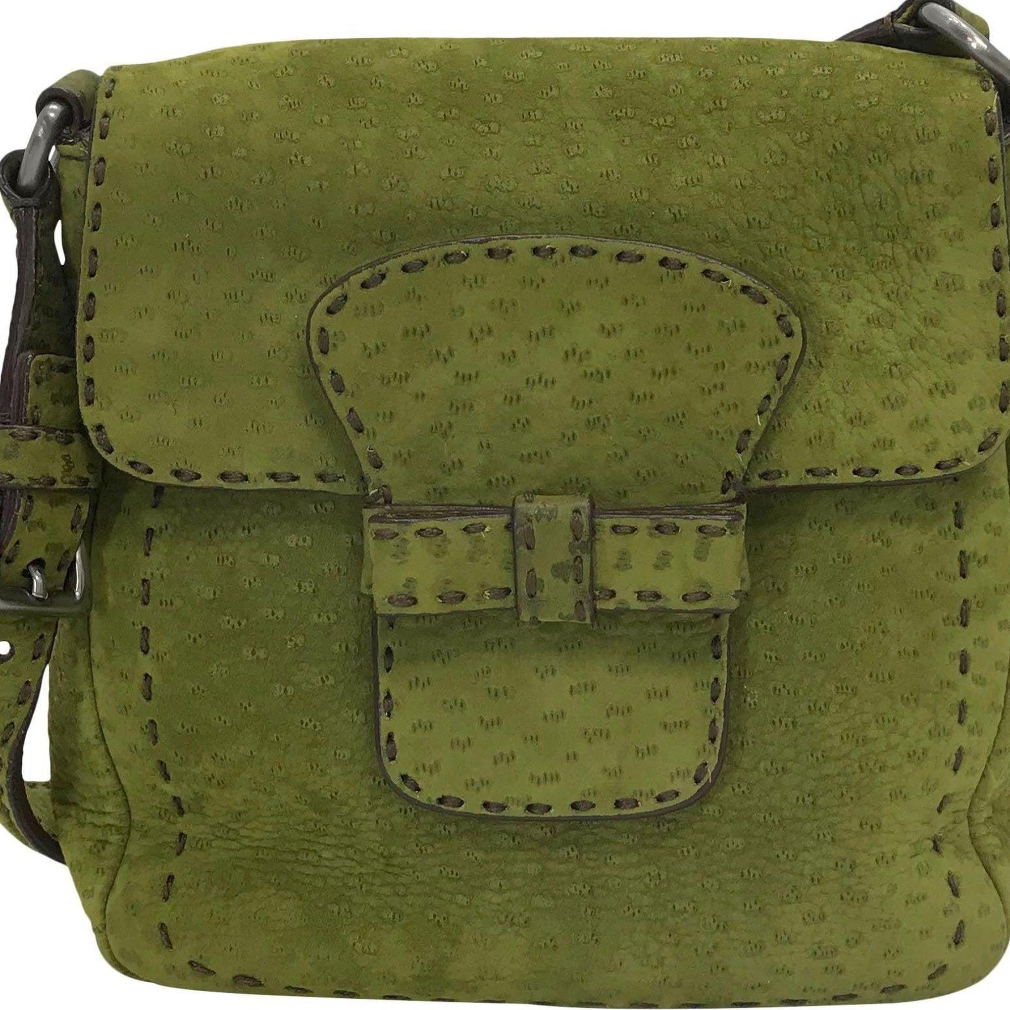 Prada Suede Saddle Shoulder Bag