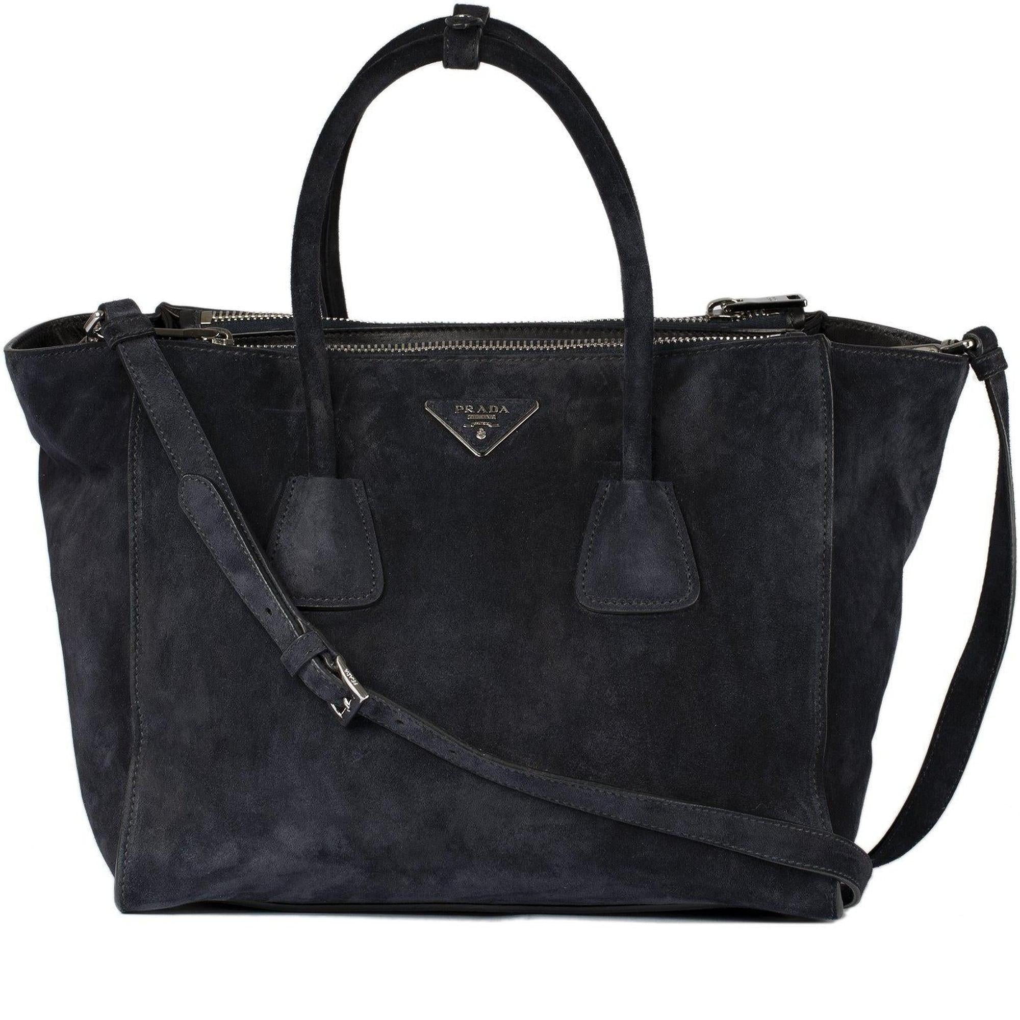 Prada Suede Twin Pocket Tote