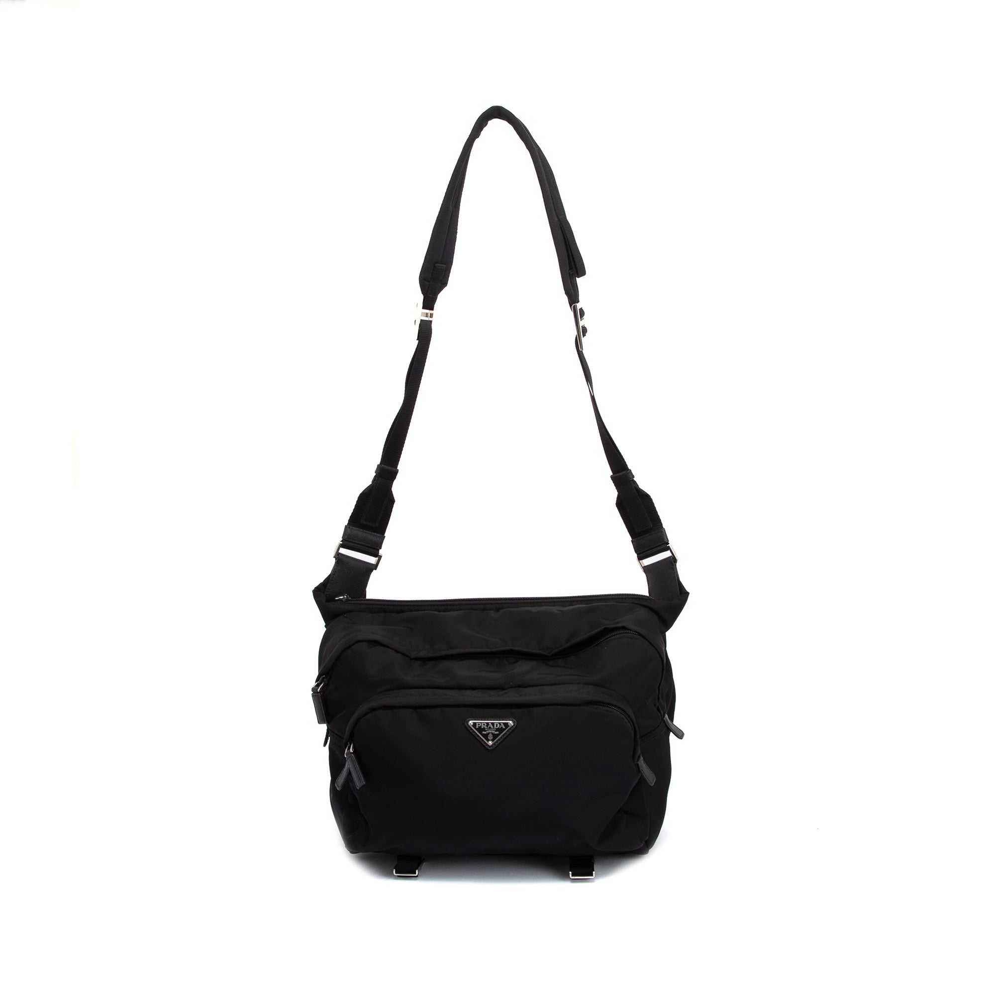 Prada Tessuto Nylon Double Front Pocket Belt Bag