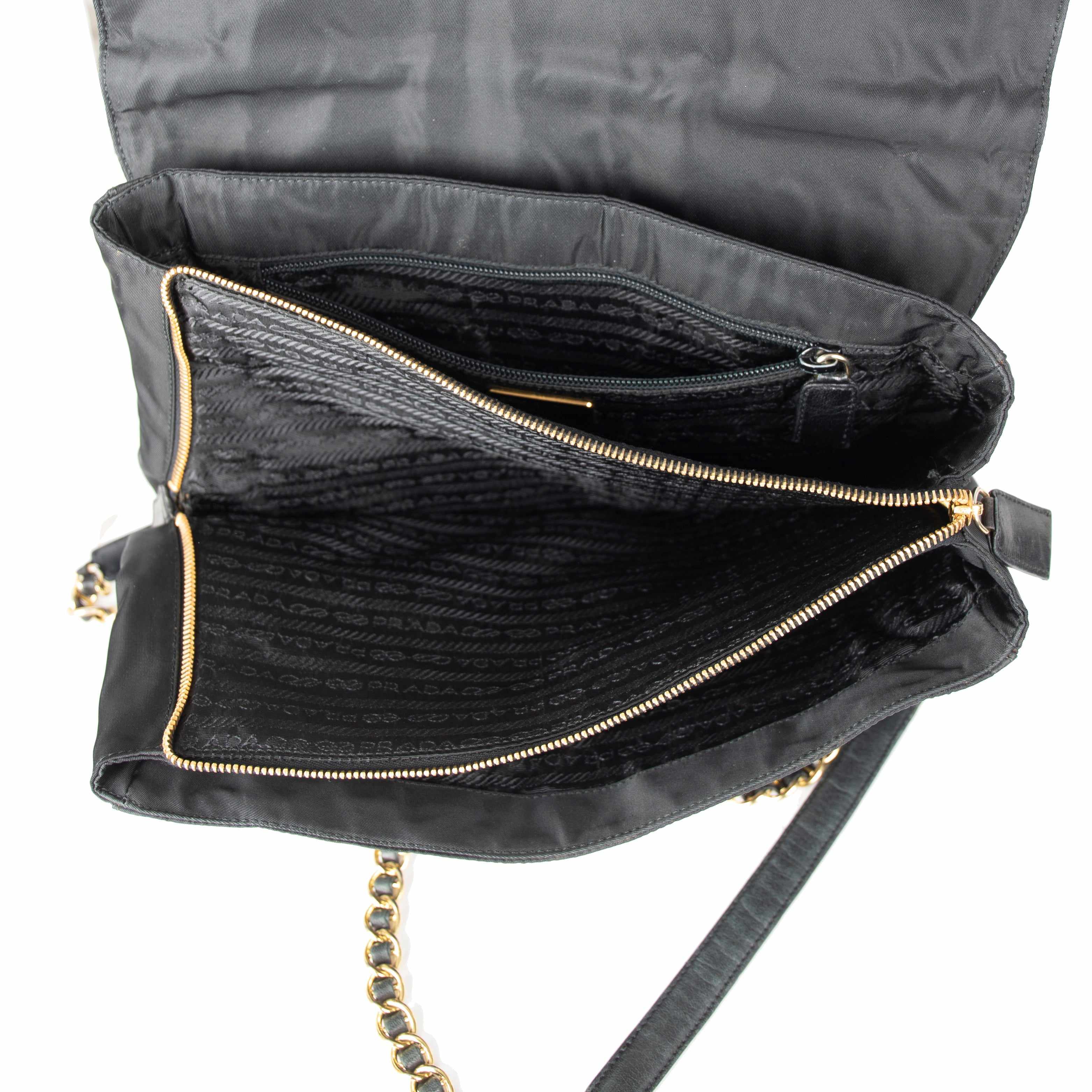 Prada Tessuto Nylon Flap Shoulder Bag