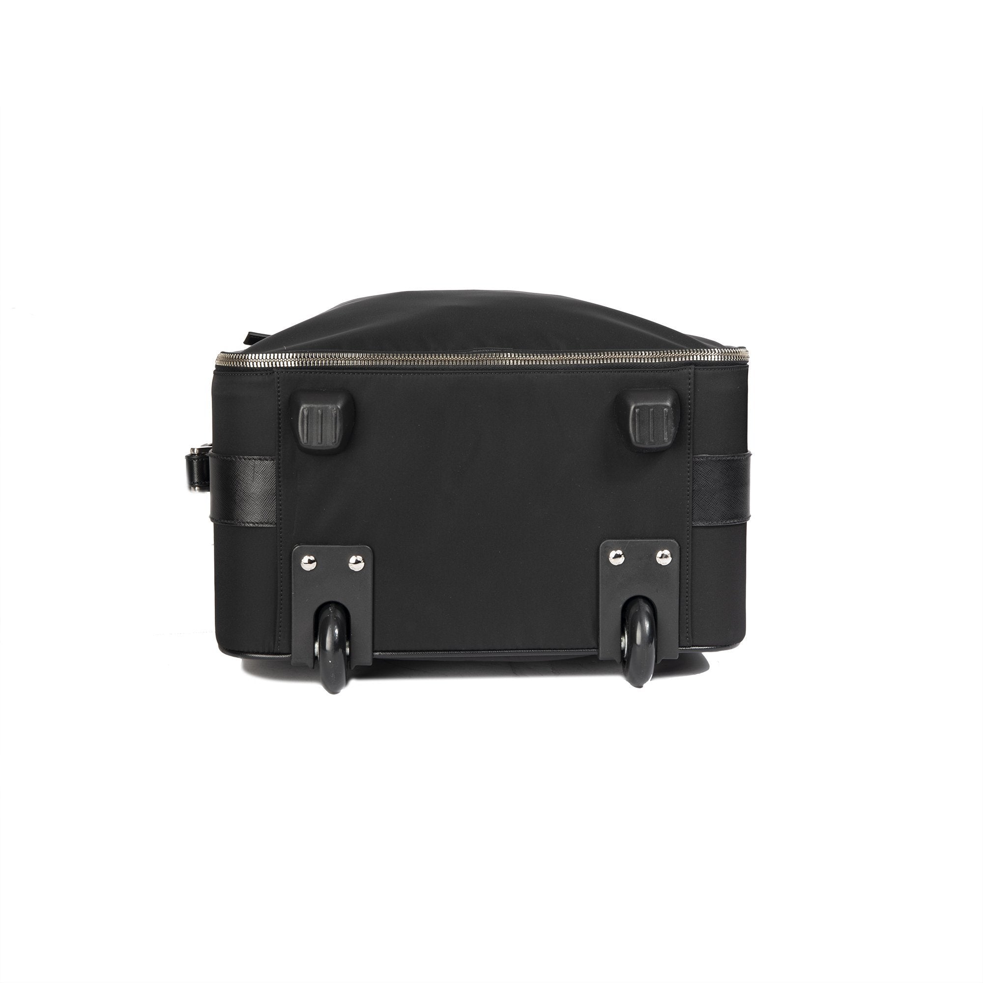 Prada Tessuto Saffiano-Trimmed Trolley Rolling Luggage