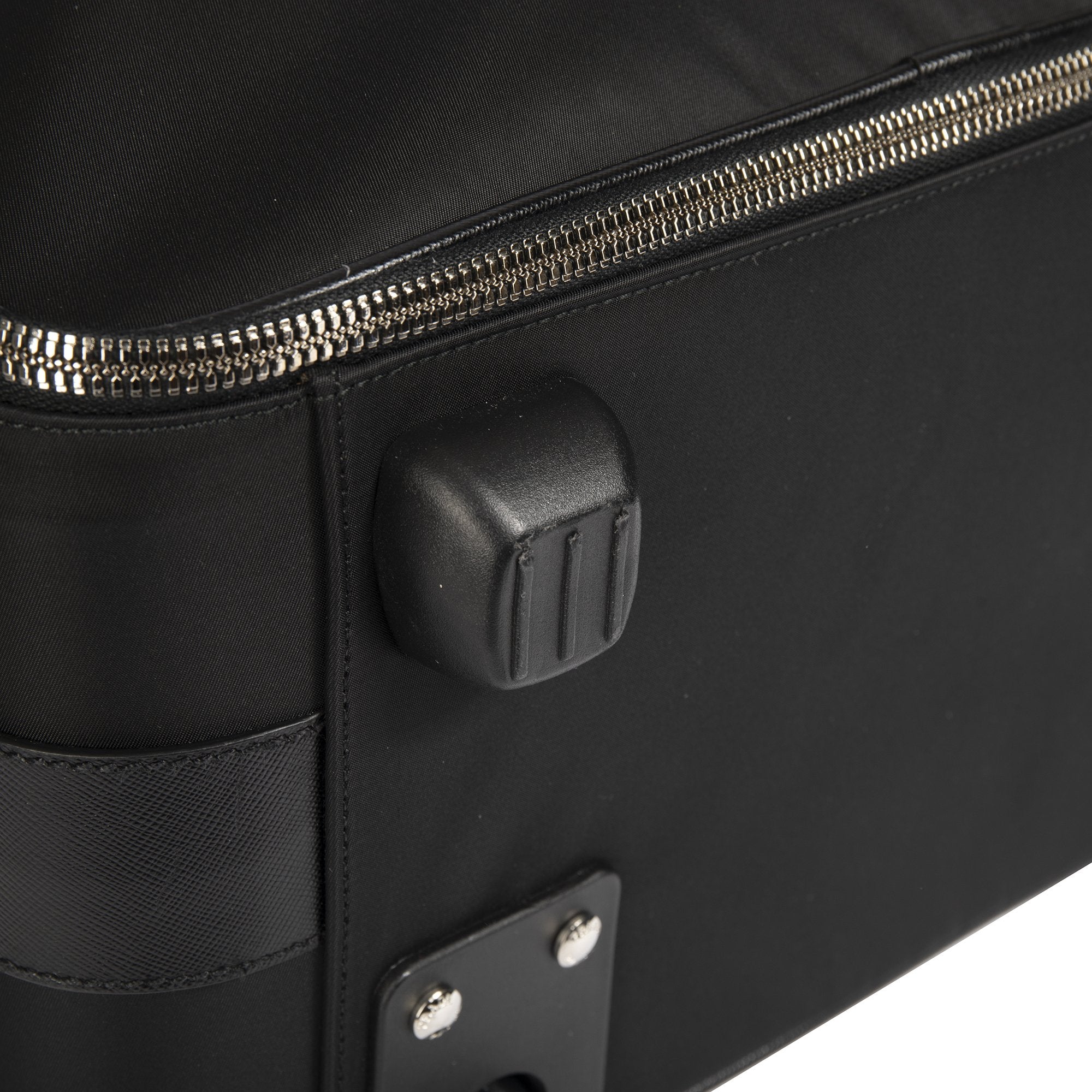 Prada Tessuto Saffiano-Trimmed Trolley Rolling Luggage