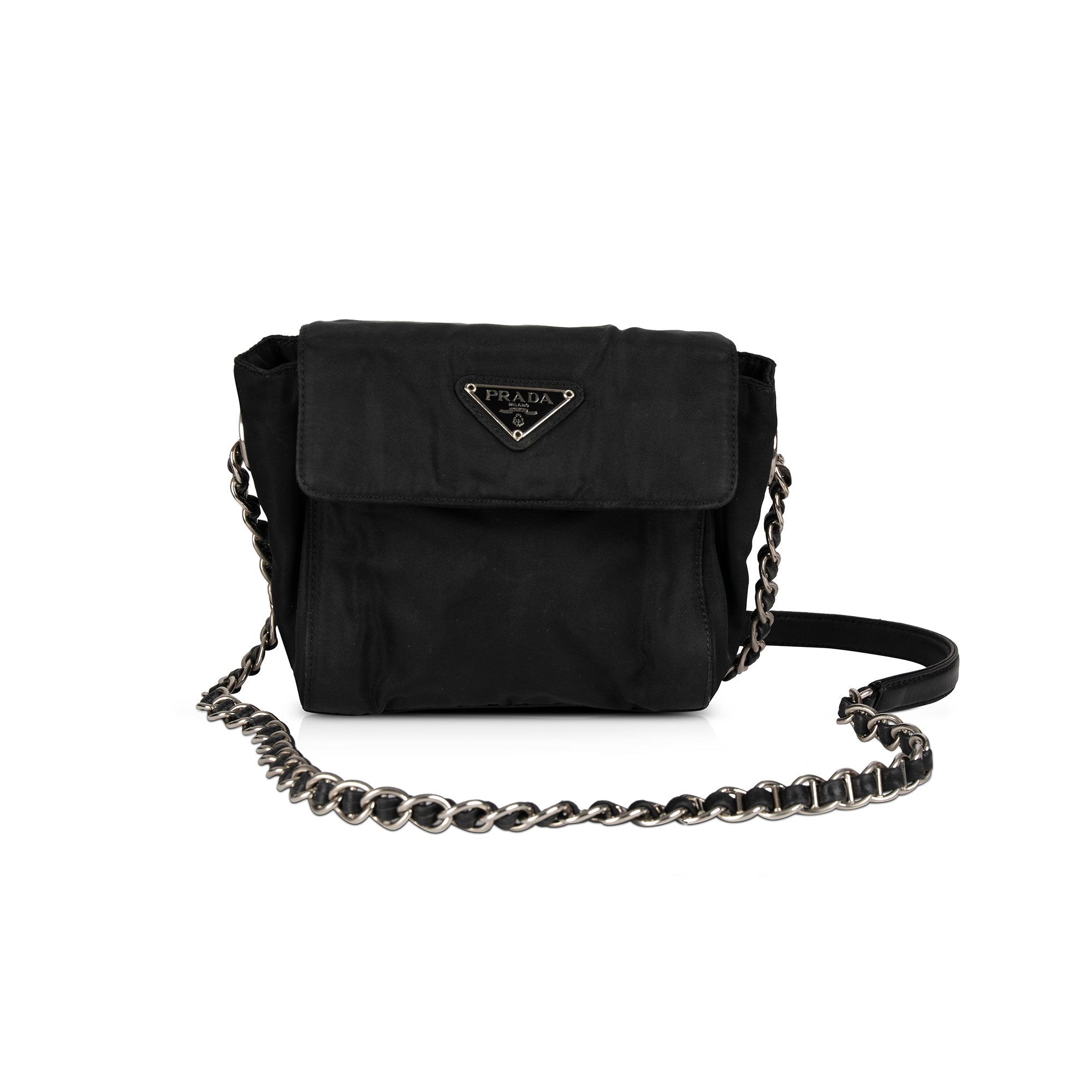 Prada Vintage Tessuto Nylon Chain Crossbody Bag – OLIVER'S