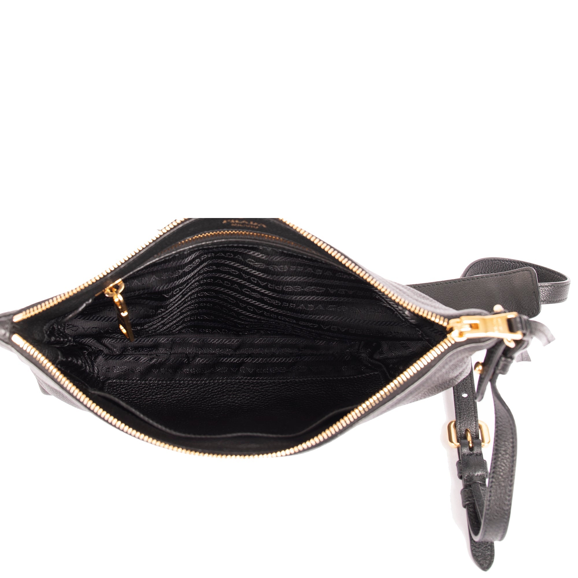 Prada Vitello Daino Crossbody Bag w/ Extra Strap